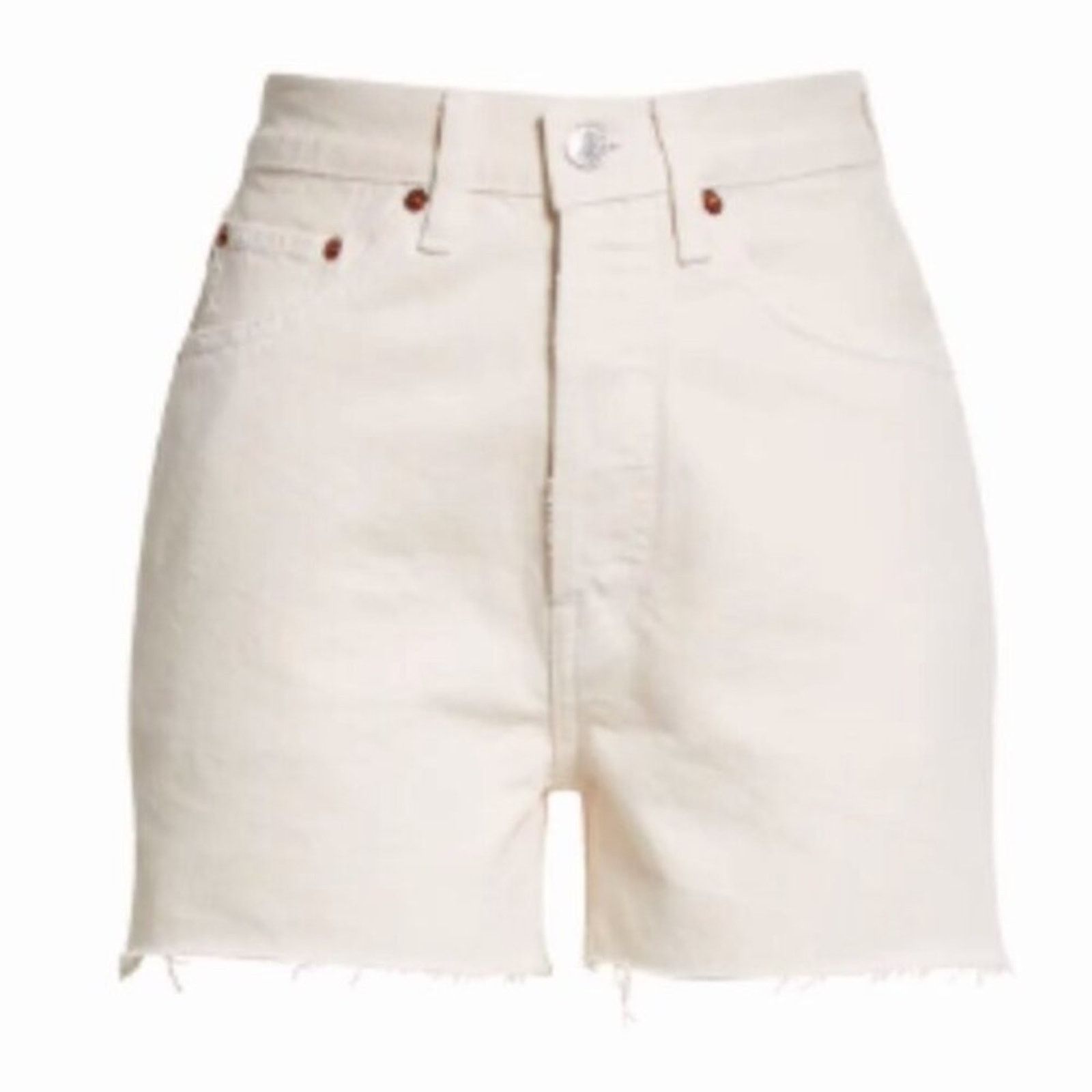 RE/DONE Re/Done '50s Cutoff High Waist Denim Shorts Size 31" - 5 Thumbnail