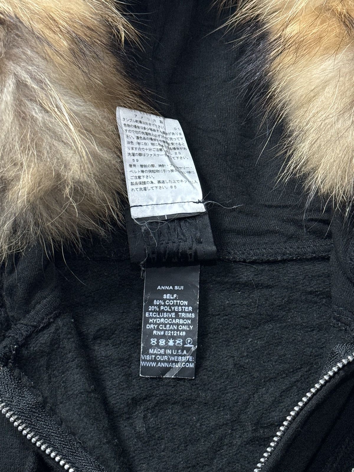 Japanese Brand Fur Hoodie Anna Sui Black Archive Style Ifsix Lgb Size US M / EU 48-50 / 2 - 8 Thumbnail