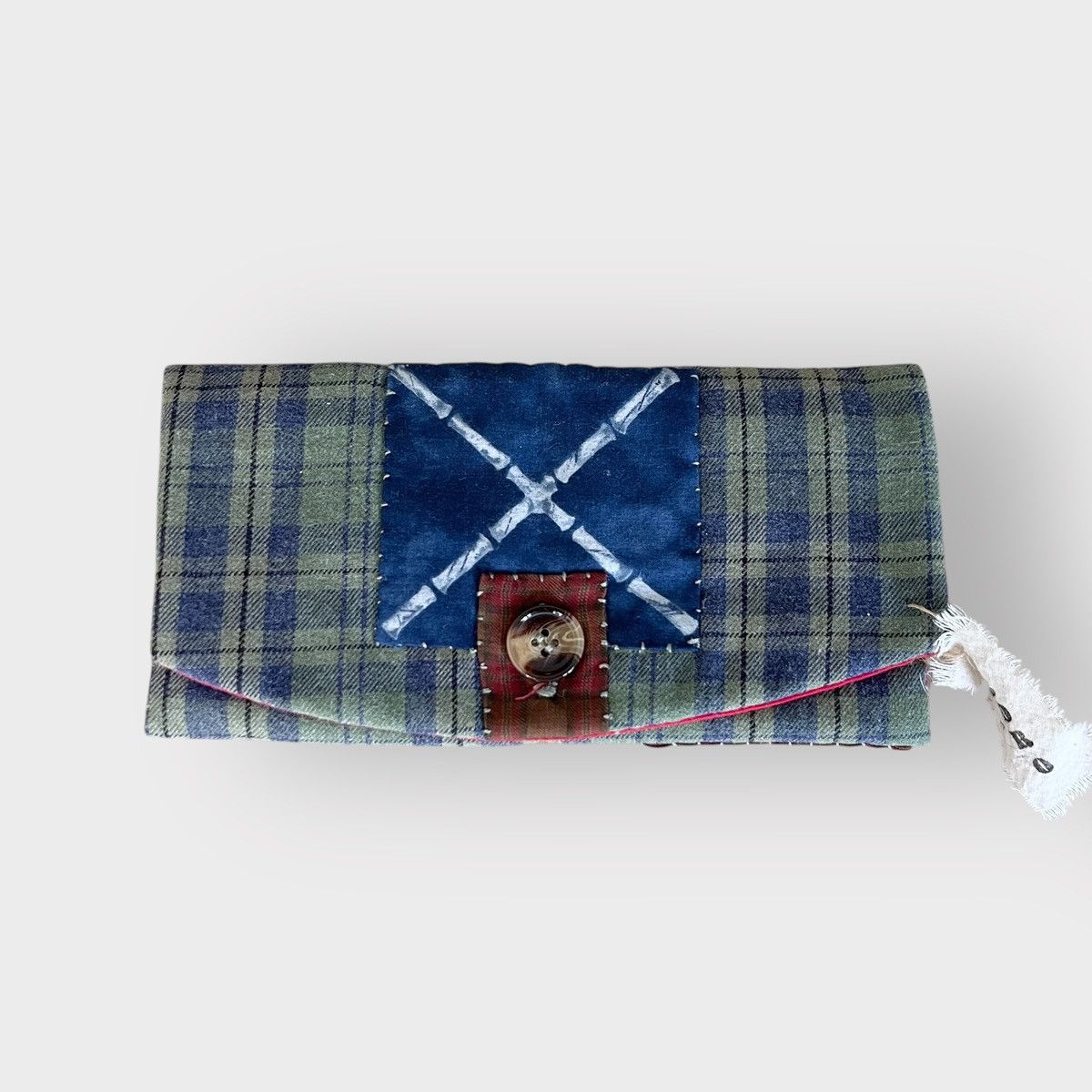 Designer RARE! 1 of 1 Japanese Boro Traditional Long Fabric Wallet Size ONE SIZE - 1 Thumbnail