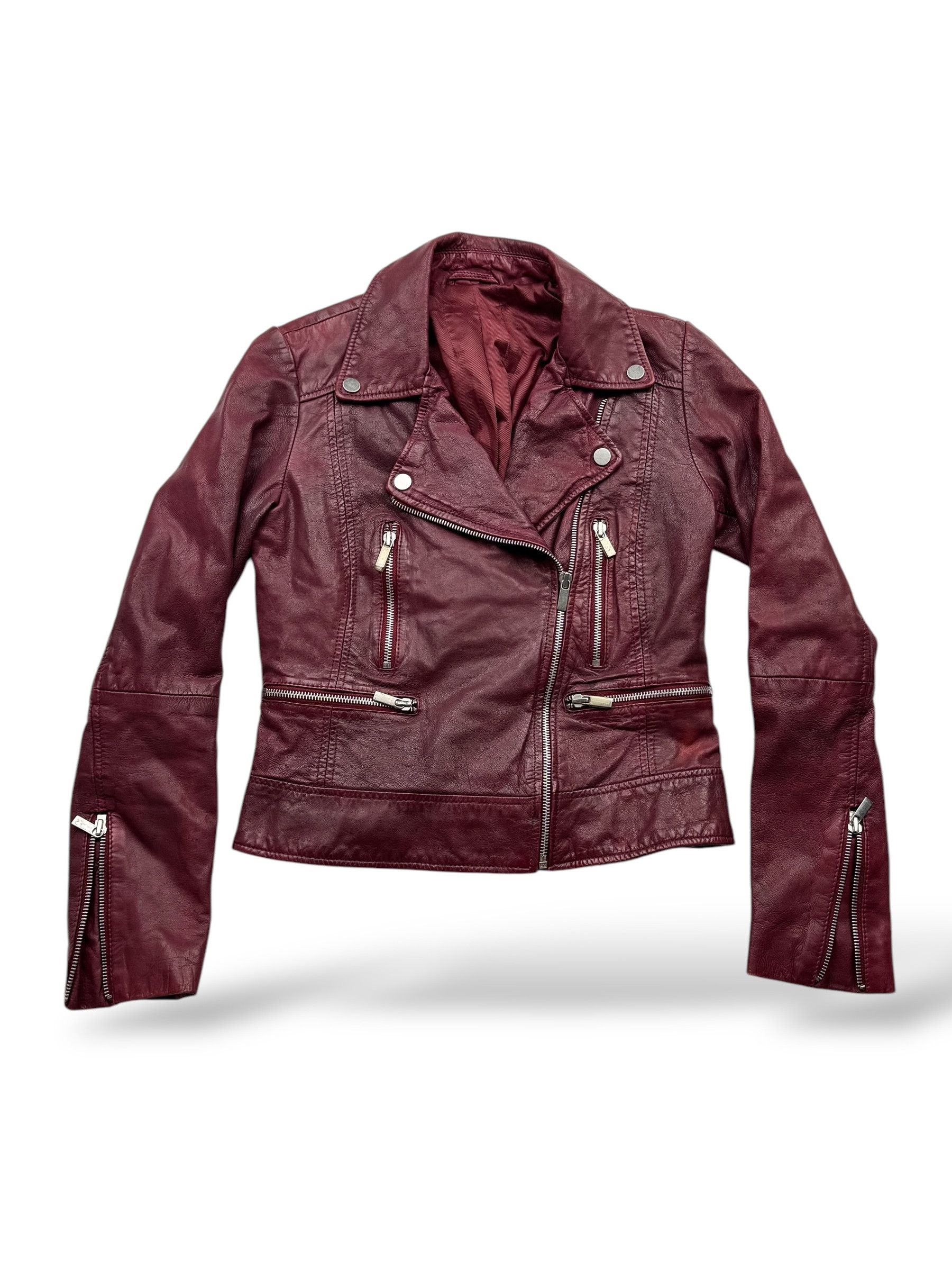 Japanese Brand Vintage Cropped Leather Jacket W145(V9) Size XS / US 0-2 / IT 36-38 - 1 Thumbnail