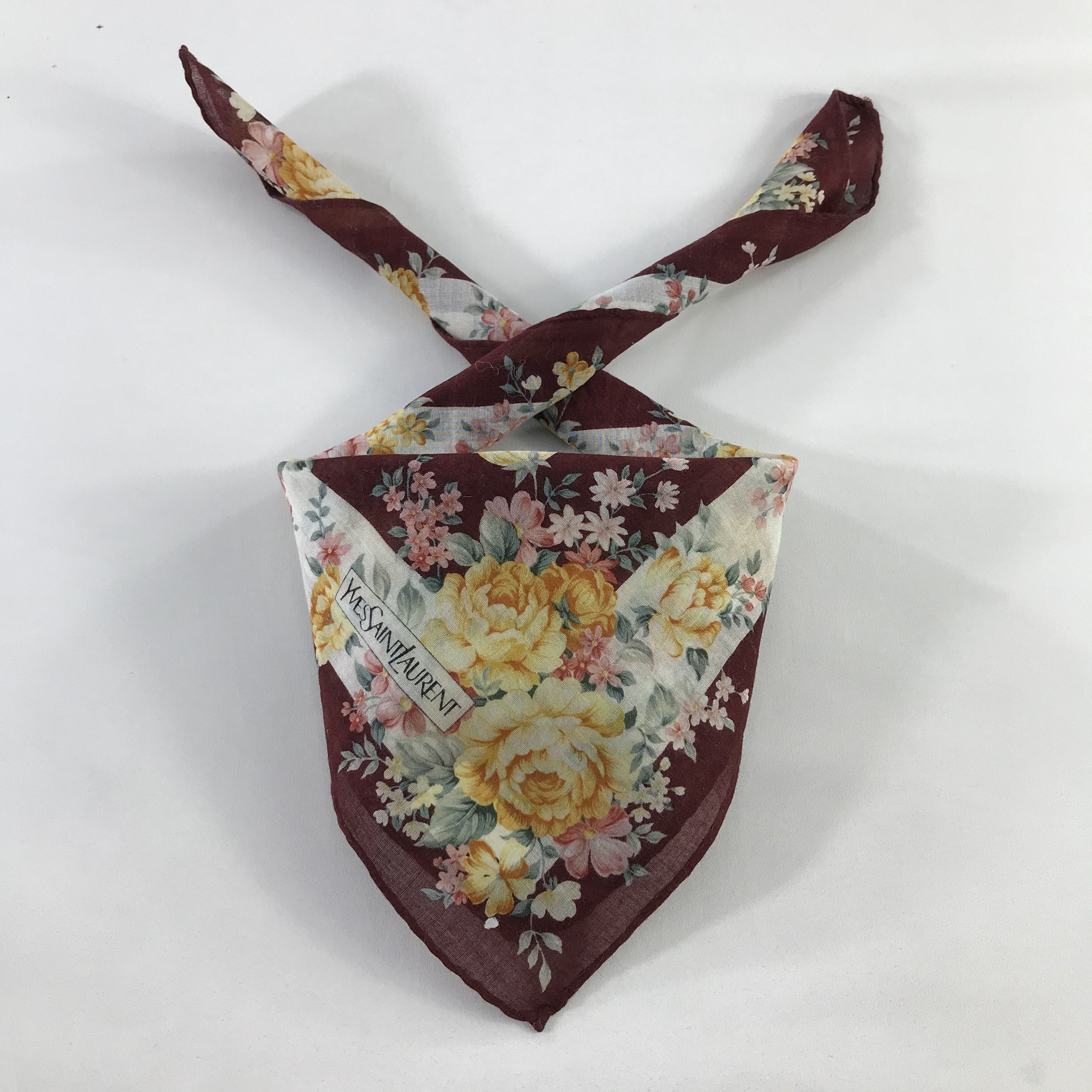 Vintage × Yves Saint Laurent Yves Saint Laurent Bandana / Handkerchief /Neckerchief -S713 Size ONE SIZE - 3 Thumbnail