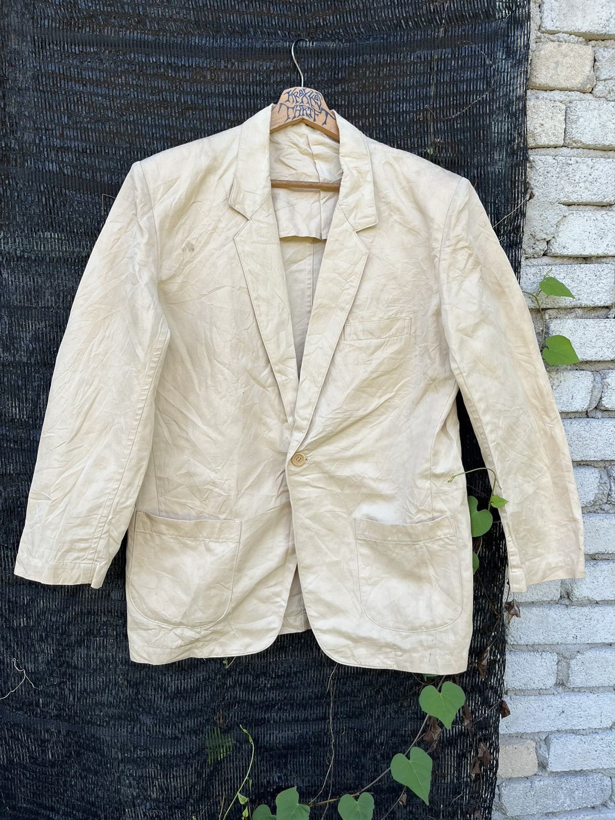 Japanese Brand × Y's × Yohji Yamamoto 🔥Vintage Y's Yohji Yamamoto Blazer Jacket Big Tagging 90s Size US L / EU 52-54 / 3 - 2 Thumbnail