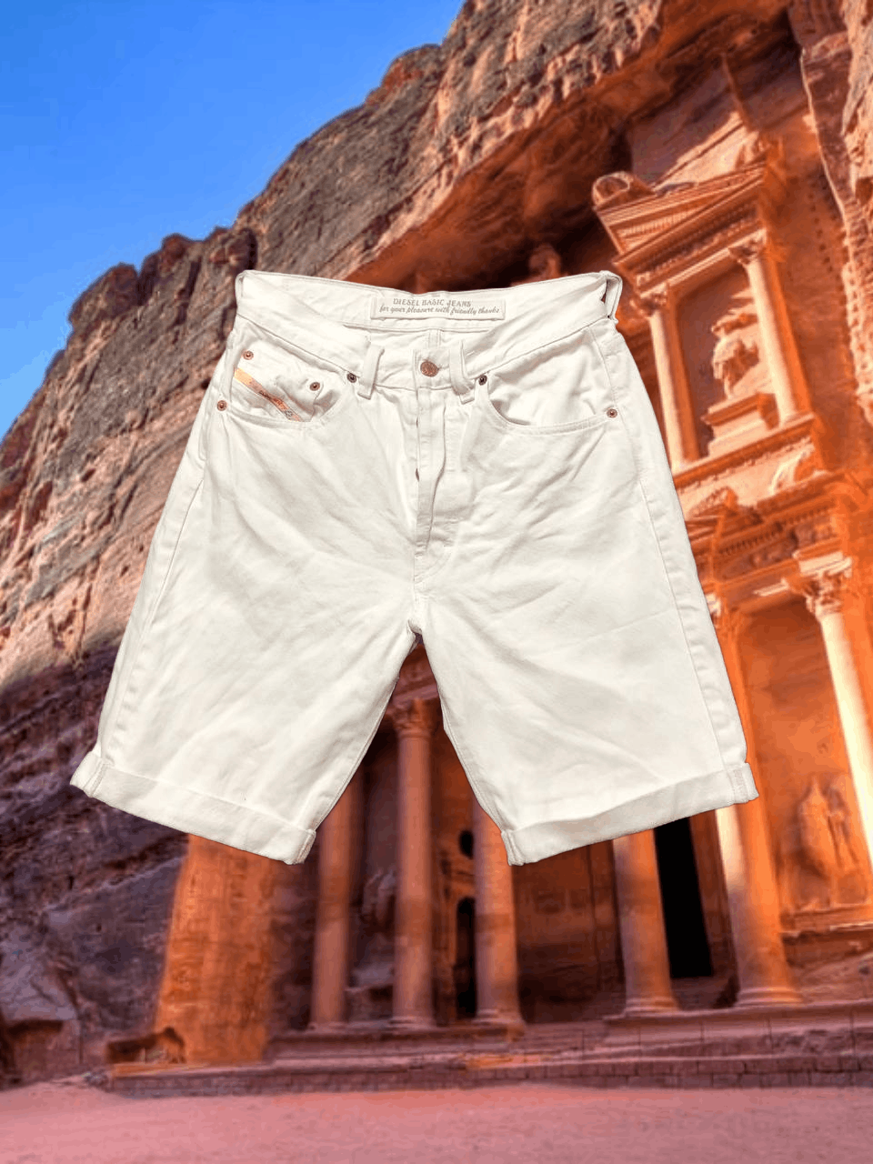Diesel Vintage white denim shorts DIESEL Y2K size 29 Size US 29 - 1 Thumbnail