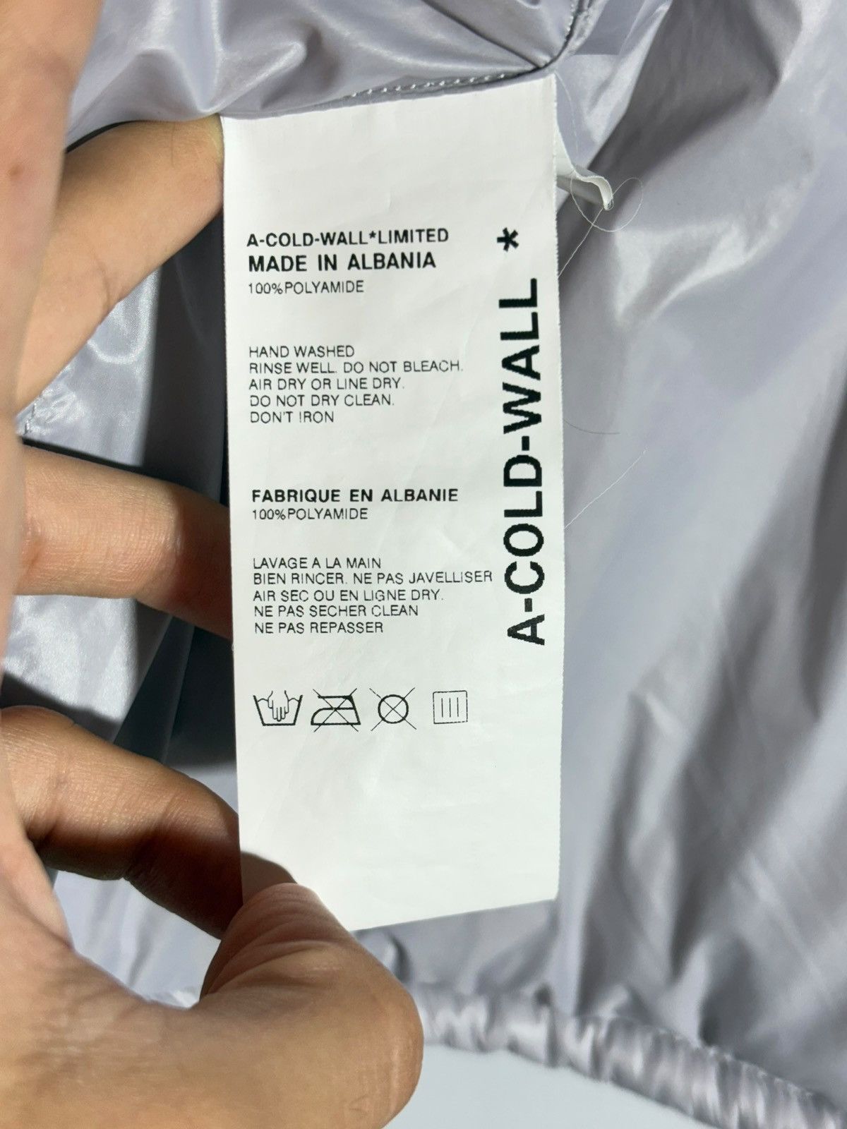A-COLD-WALL* A Cold Wall Lilac Elongated Zip Detailed Logo Down Jacket Size US M / EU 48-50 / 2 - 21 Thumbnail