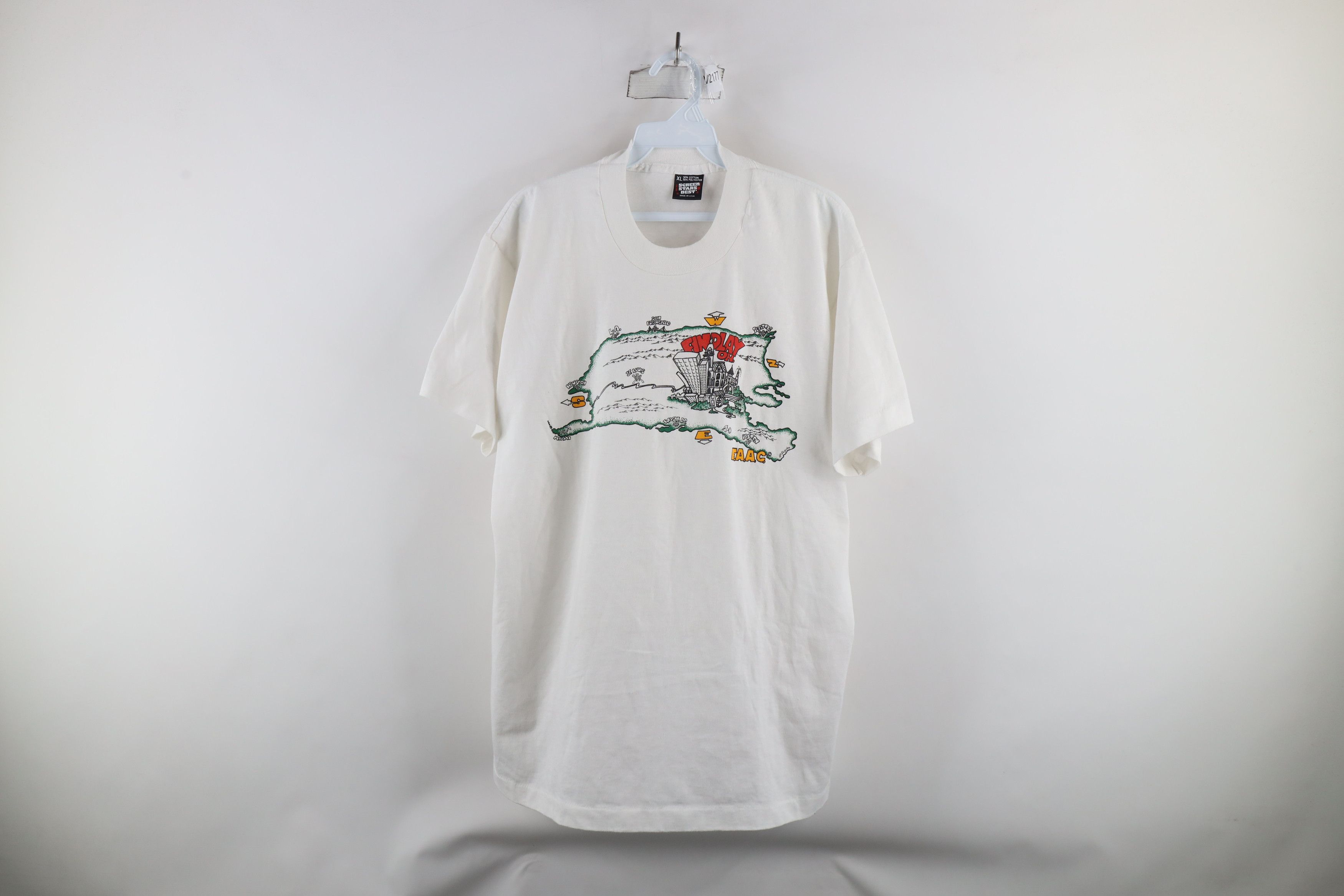Vintage Vintage 90s FAAC Findlay Ohio Short Sleeve T-Shirt White USA Size US XL / EU 56 / 4 - 1 Thumbnail