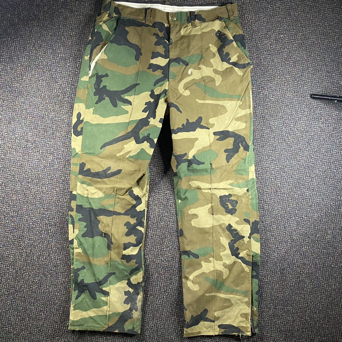 Cabelas × Vintage 1980s Cabelas Camo Hunting Pants Size US 36 / EU 52 - 1 Thumbnail