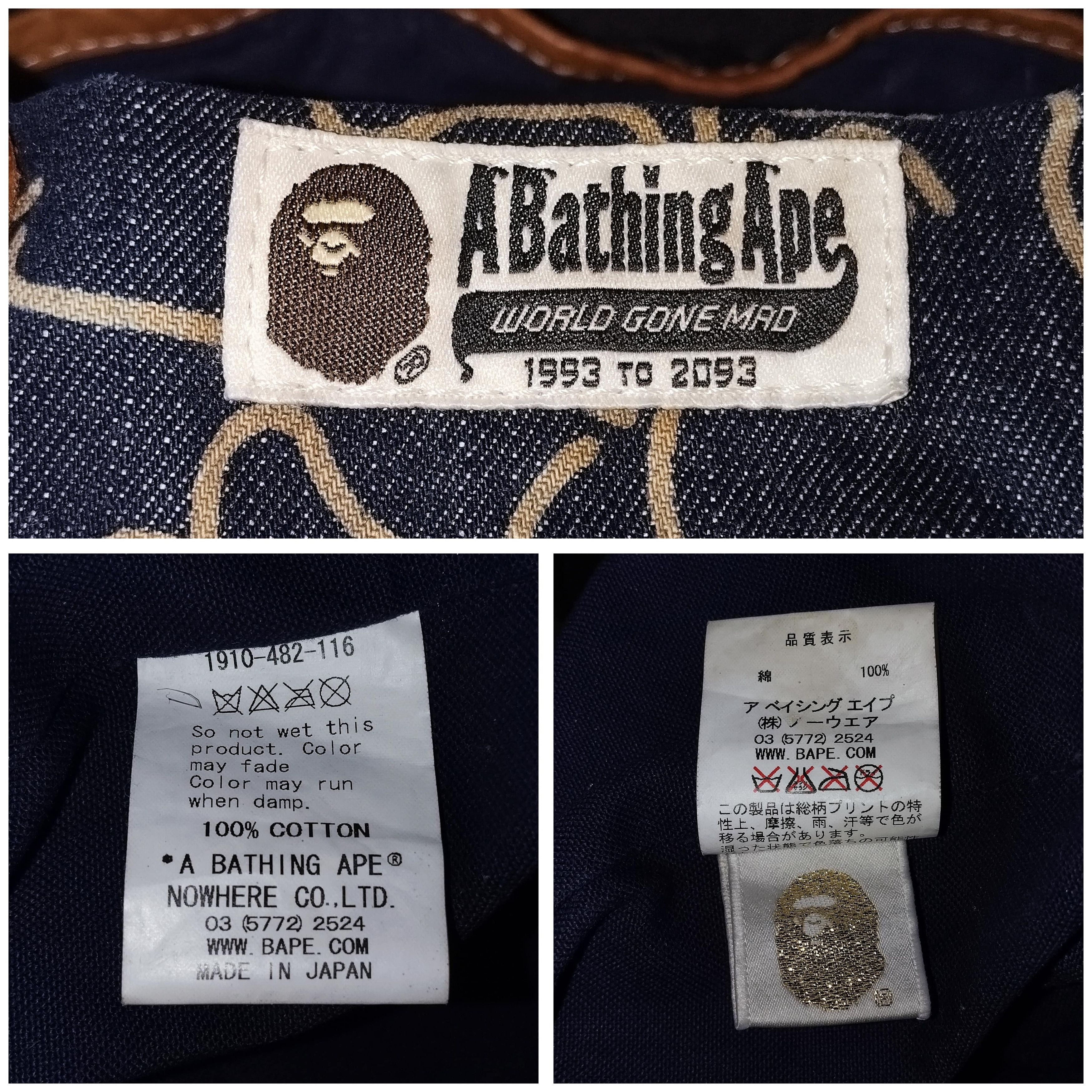 Bape 2012 BAPE Pencil Camo Denim Tote Bag with Leather Trim Size ONE SIZE - 9 Thumbnail