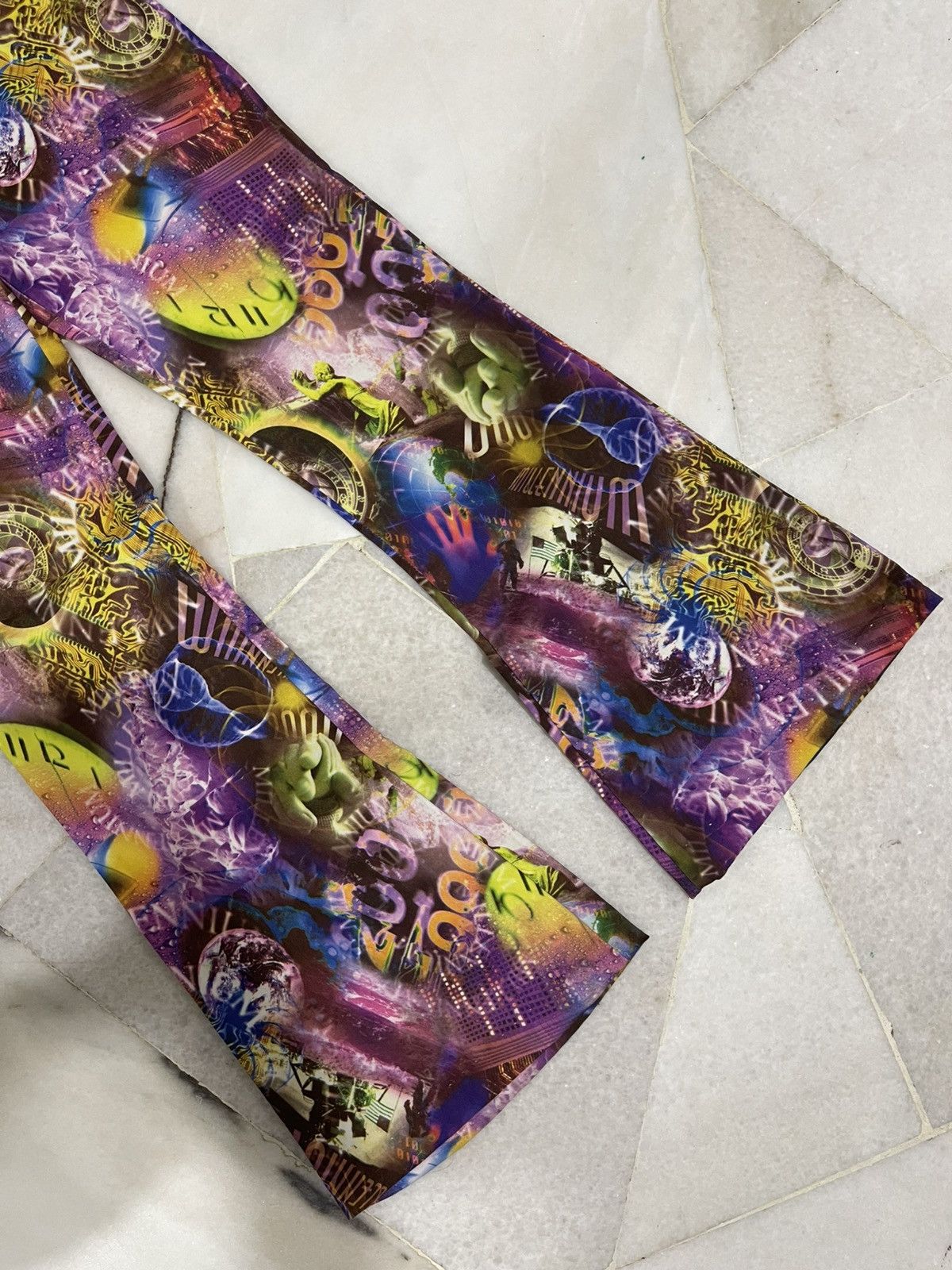 Walter Van Beirendonck 90s W&LT Futur Cyber Flare Pants Size 26" / US 2 / IT 38 - 5 Thumbnail