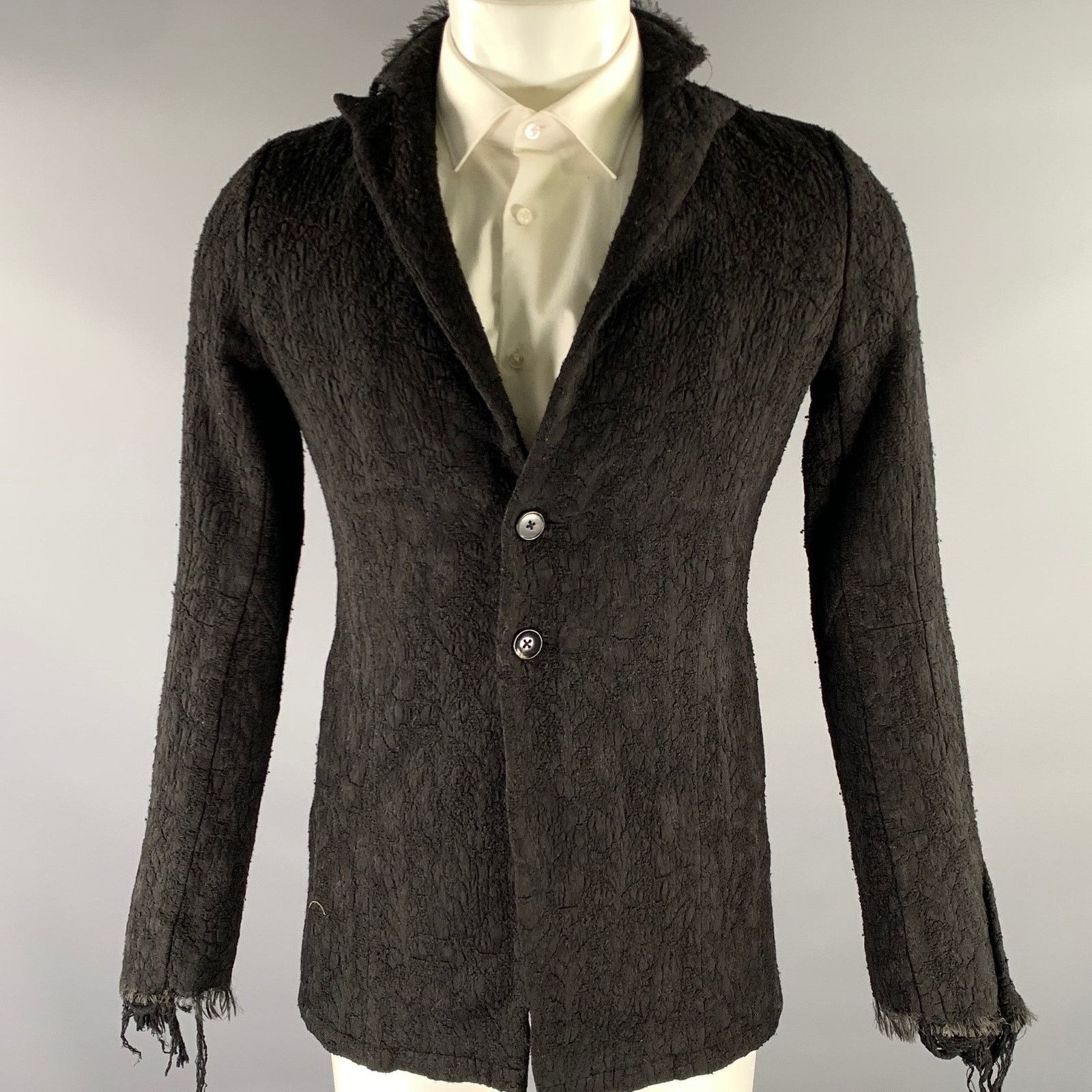 Other A TENTATIVE ATELIER Size 38 Black Wool Viscose Blend Jacket Size 38R - 1 Thumbnail