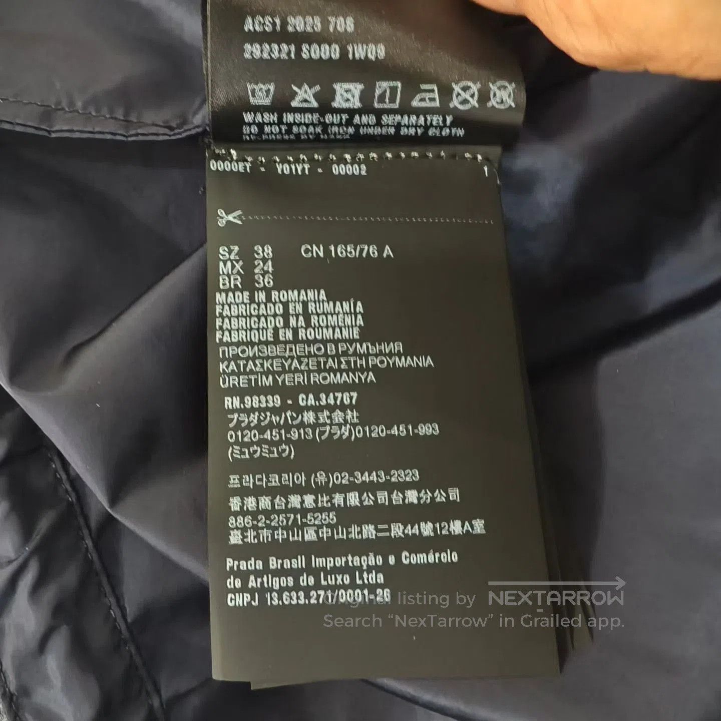 Prada Prada Blue Hooded Jacket with Triangle Logo. Size S / US 4 / IT 40 - 5 Thumbnail
