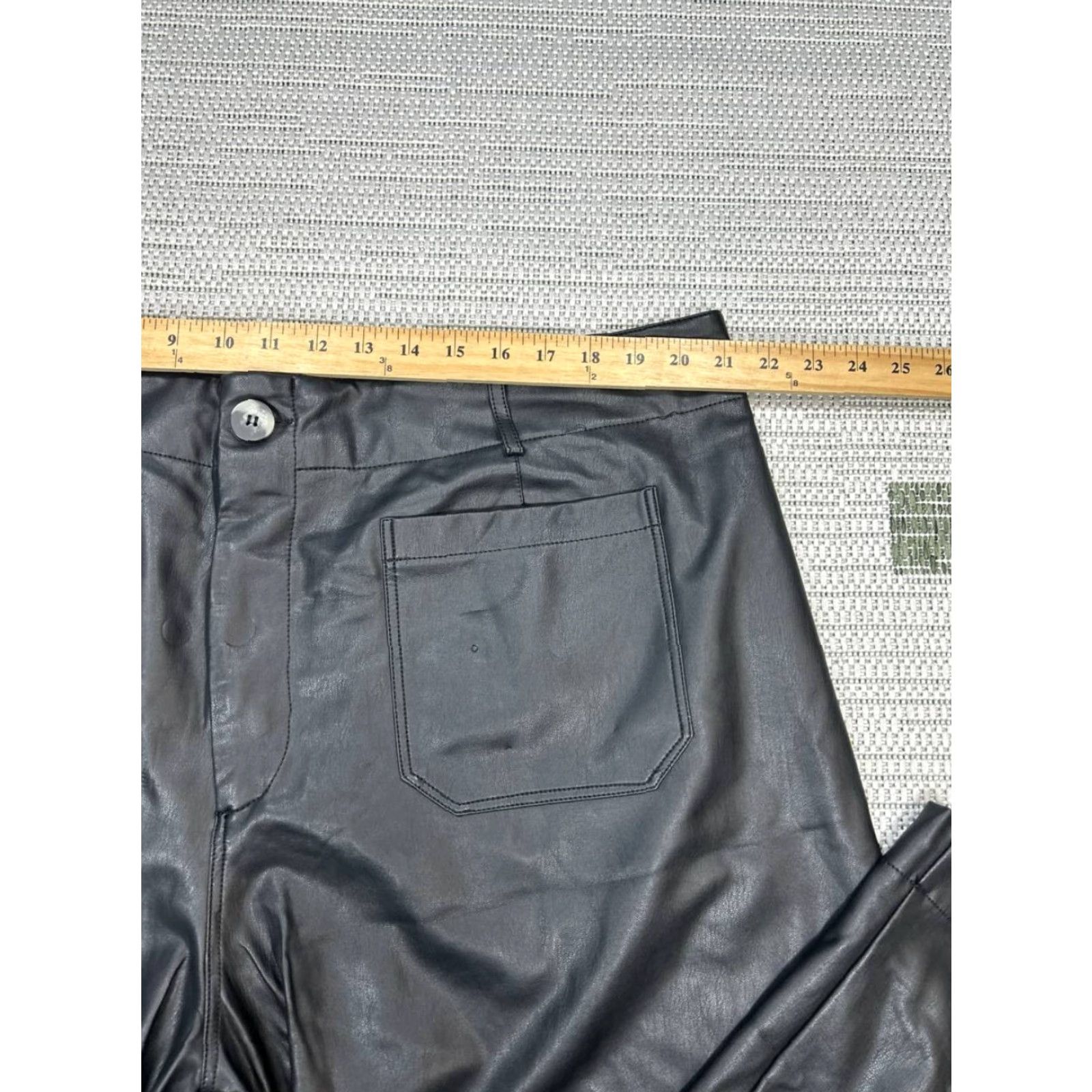 VINTAGE Anthropologie Maeve The Colette Cropped Pants Womens 24 Black High Rise Wide Leg