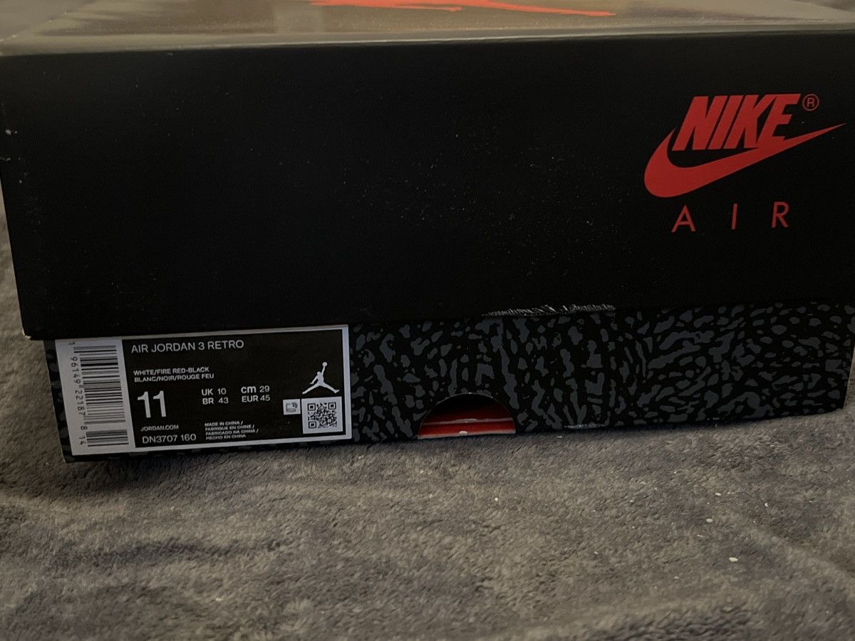 Jordan Brand × Nike AIR JORDAN 3 “FIRE RED” Size US 11 / EU 44 - 1 Thumbnail