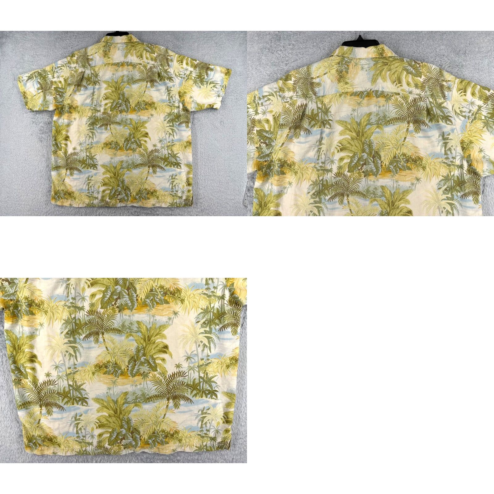Tommy Bahama Tommy Bahama Shirt Men XL Green Palm Island Ocean Silk Hawaiian Size US XL / EU 56 / 4 - 9 Thumbnail