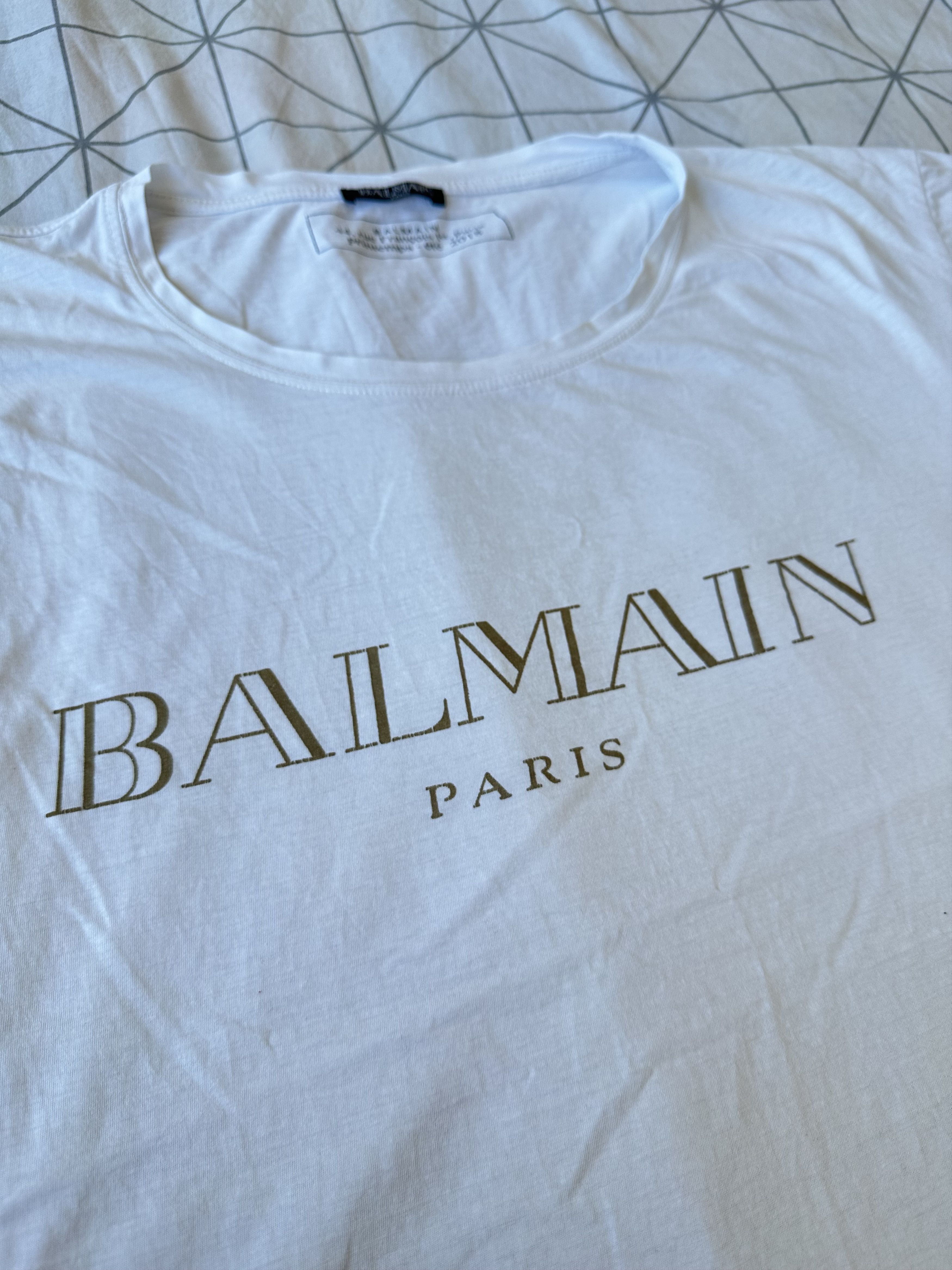 Balmain Balmain Logo Cotton T shirt White Size US XL / EU 56 / 4 - 2 Thumbnail