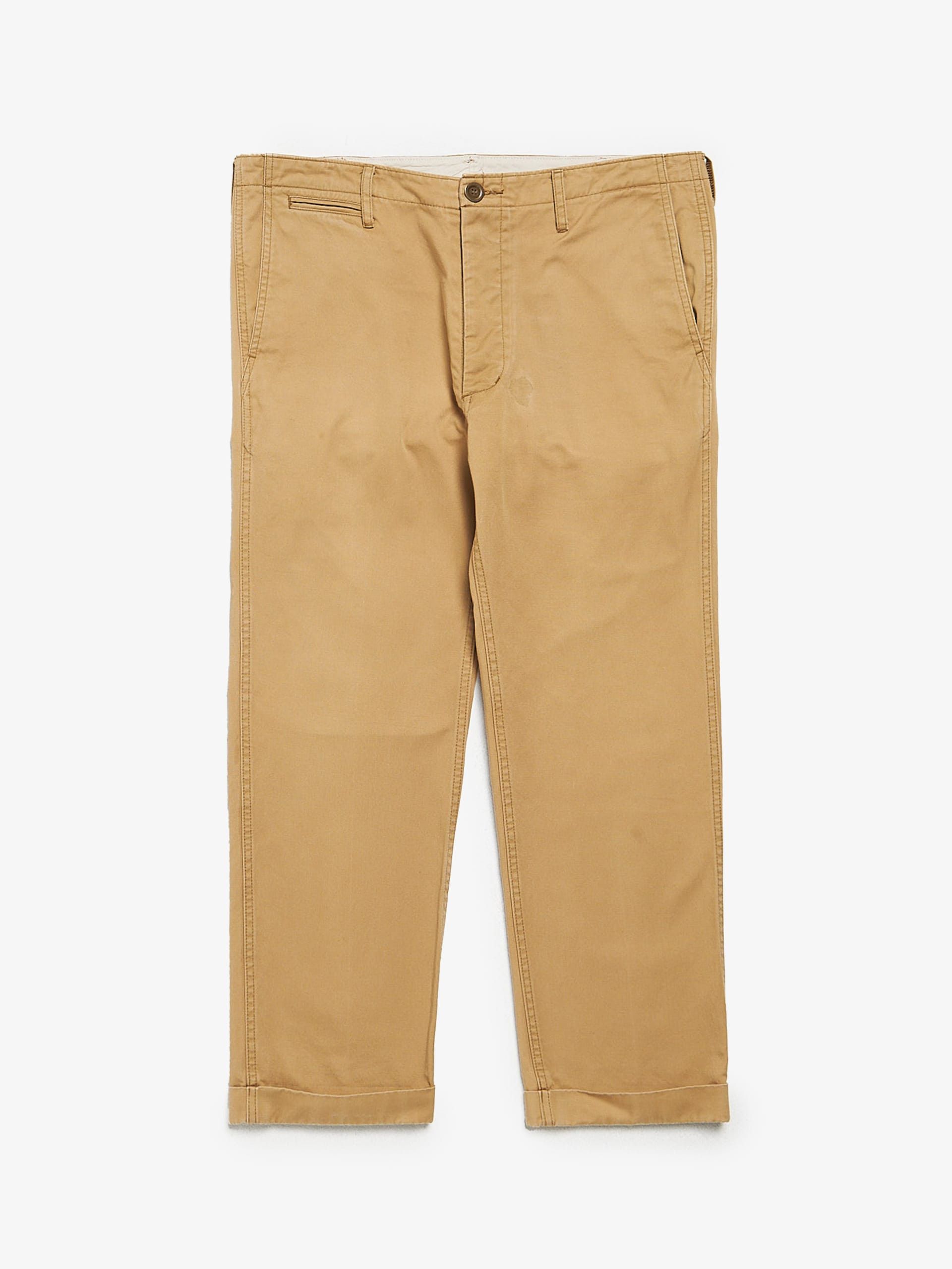 image of Visvim Mustard Buttoned Shell Pants, Men's (Size 34)