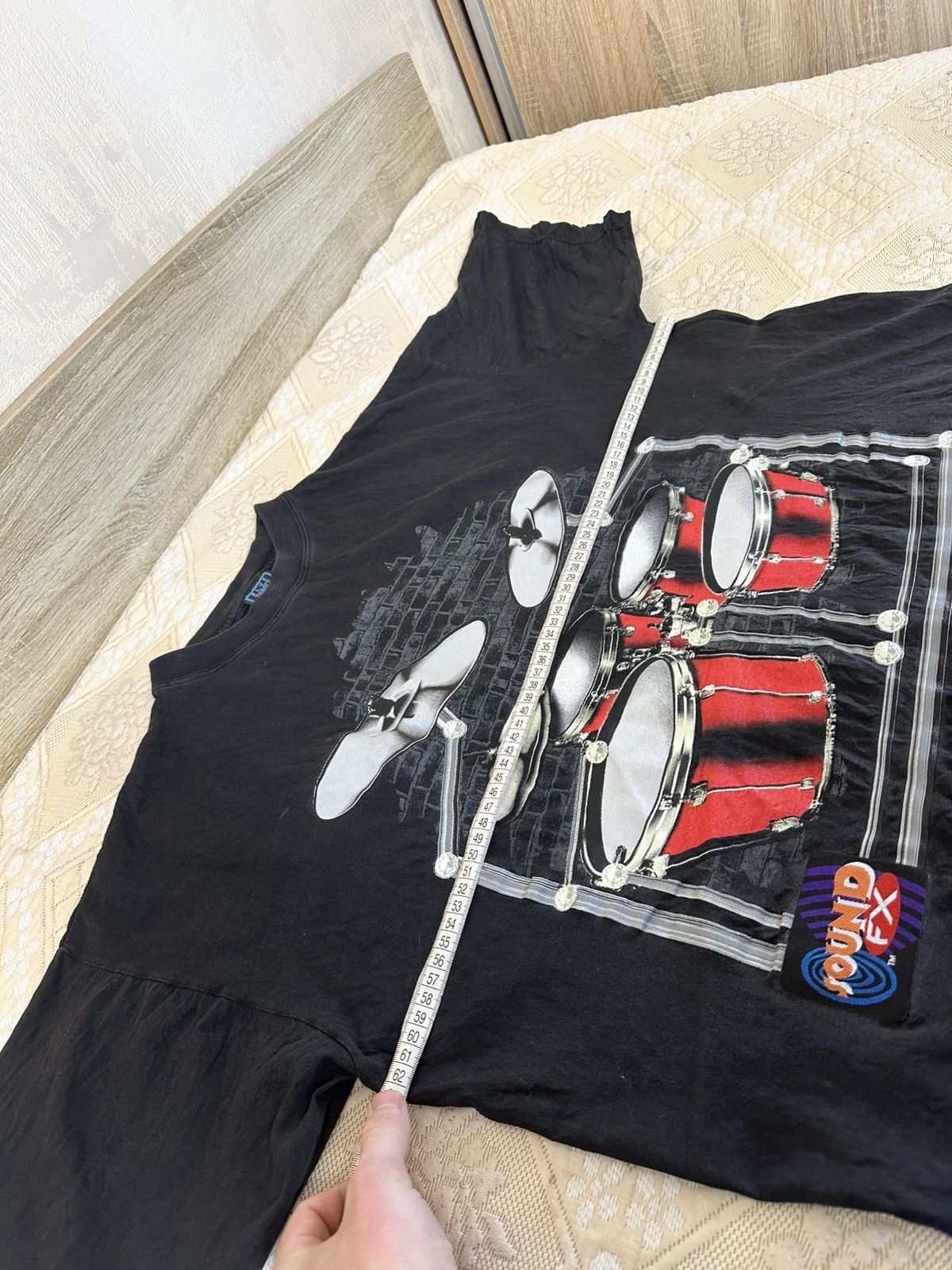 Band Tees 🔥 1997 Vintage Sound FX Printed T Shirt Drum Rock Metal Punk Size US XL / EU 56 / 4 - 12 Thumbnail