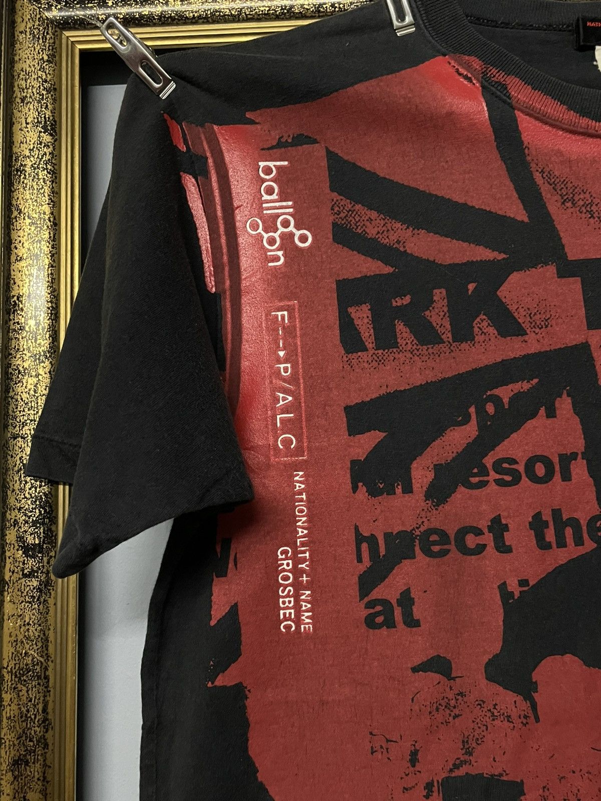 Japanese Brand Vintage 90s Japan NationalityName Grosgec Patriotic Punk Tee Size US S / EU 44-46 / 1 - 5 Thumbnail