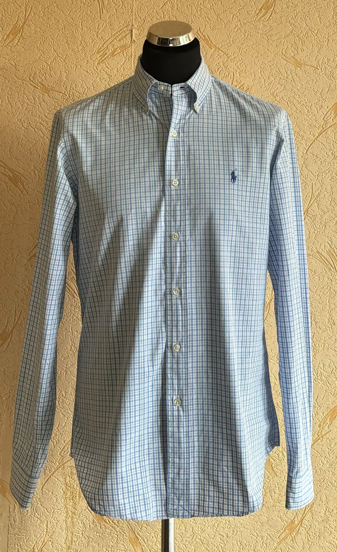 Ralph Lauren × Vintage Ralph Lauren vintage 80s blue shirt, blue pony size. 15/34 Size US L / EU 52-54 / 3 - 1 Thumbnail