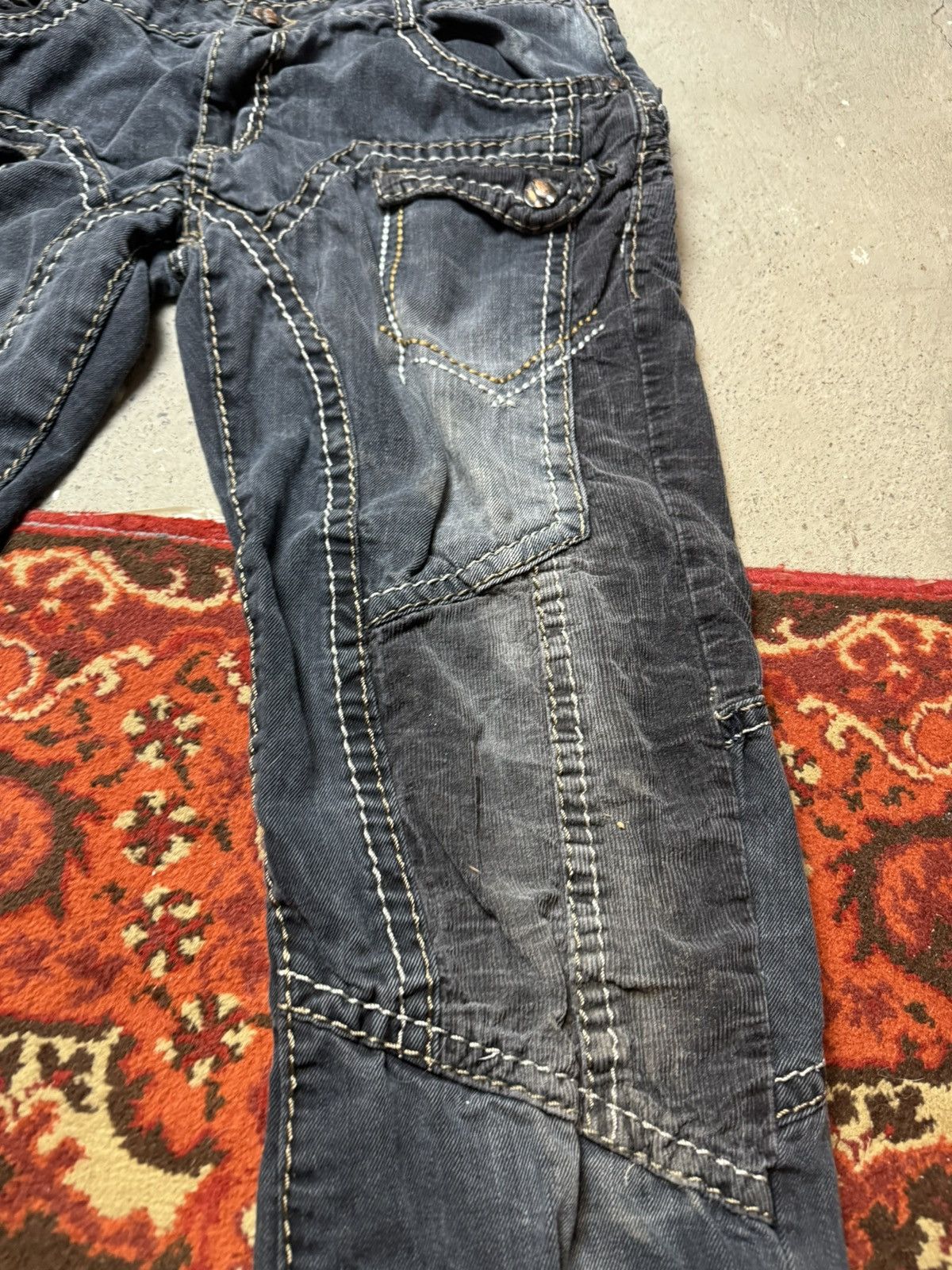 Japanese Brand × Vintage Vintage Japanese KosmoLupo Japanese Archival Patchwork jeans Size US 32 / EU 48 - 6 Thumbnail