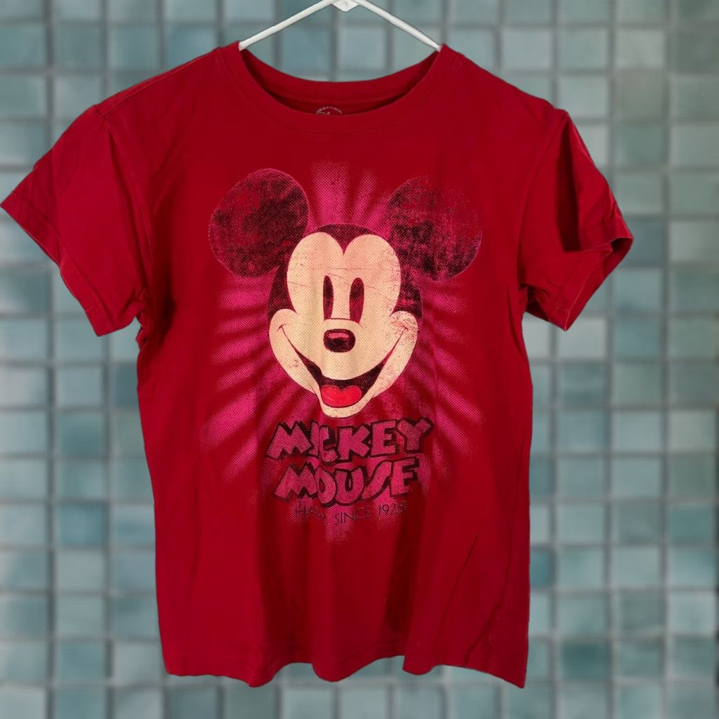 Disney Disney Mickey Mouse Graphic Red T-Shirt Womens Small Shirt Size S / US 4 / IT 40 - 1 Thumbnail