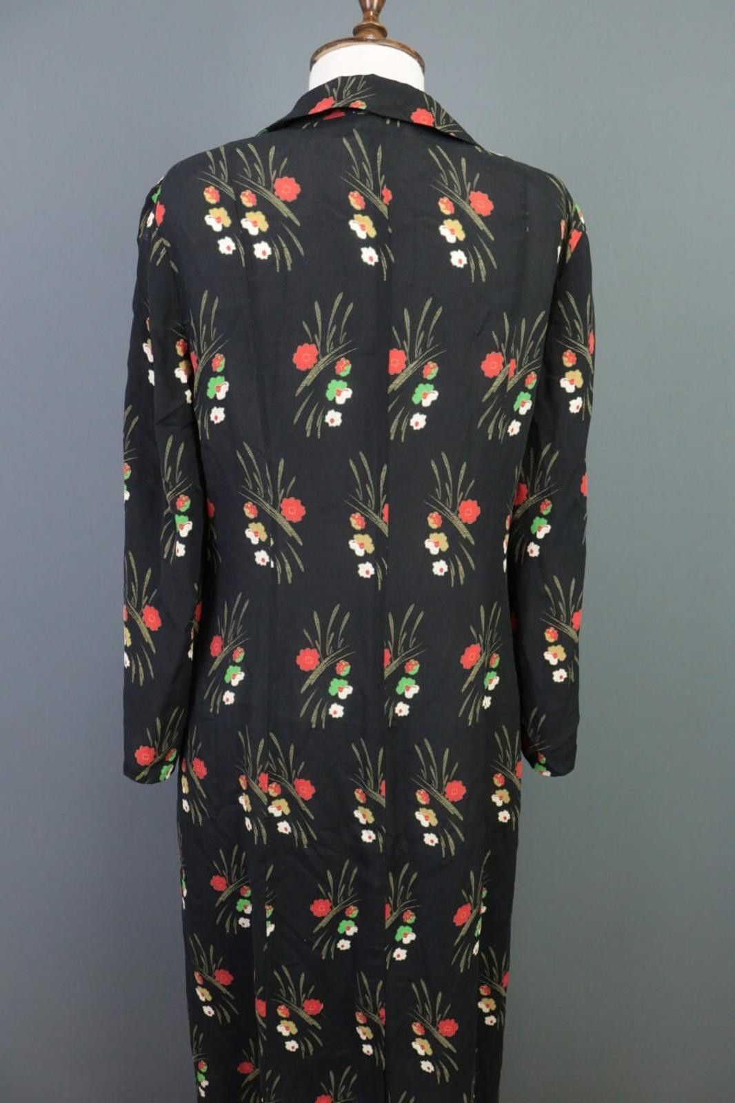 Farm Rio Rixo Black Floral Drawstring Wrape A-Line Long Dress US 6 Size M / US 6-8 / IT 42-44 - 10 Thumbnail