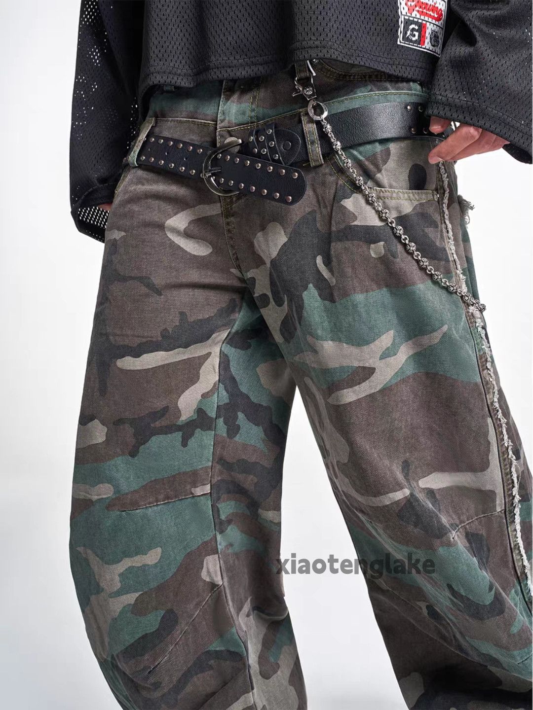 Vintage Double waist loose baggy skate hiphop cargo pants Size US 34 / EU 50 - 8 Thumbnail