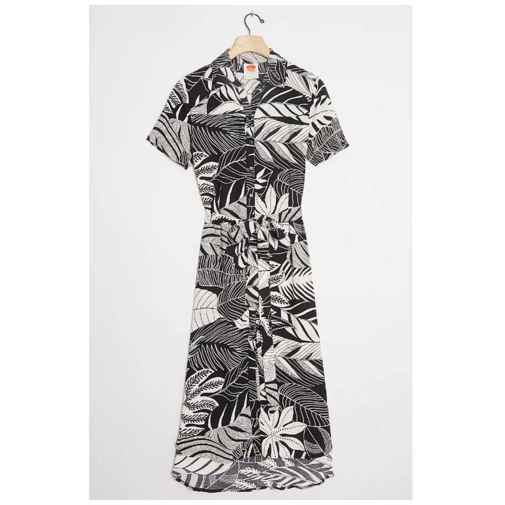 Farm Rio FARM Rio Adonidia Shirtdress Midi Large Black White Size L / US 10 / IT 46 - 2 Thumbnail