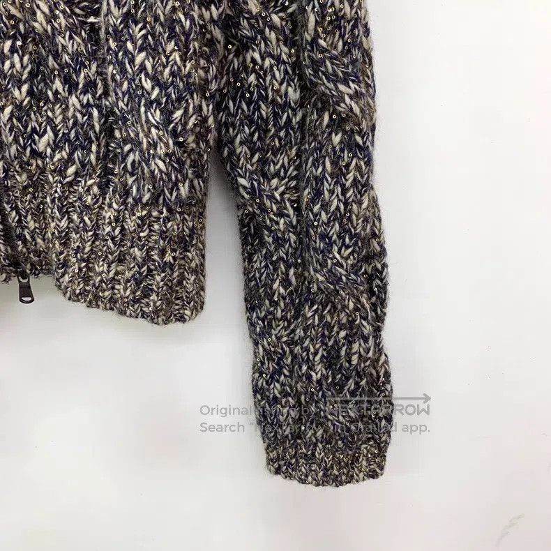 Brunello Cucinelli Brunello Cucinelli Caramel lamb wool collar zipper long-sl Size S / US 4 / IT 40 - 4 Thumbnail