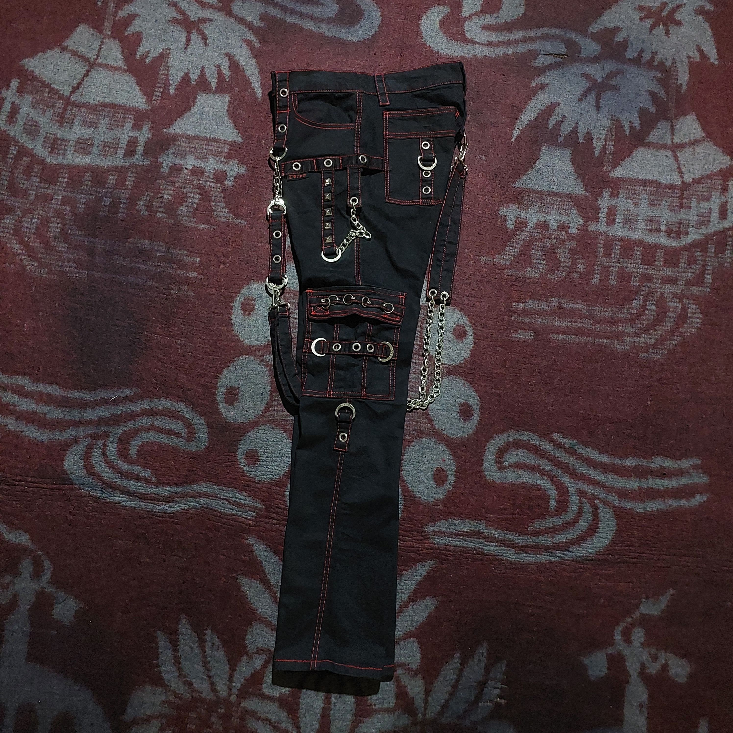 Tripp NYC Avant Garde Trip NYC X-Strap studded cargo Bondage Pants Size US 28 / EU 44 - 3 Thumbnail