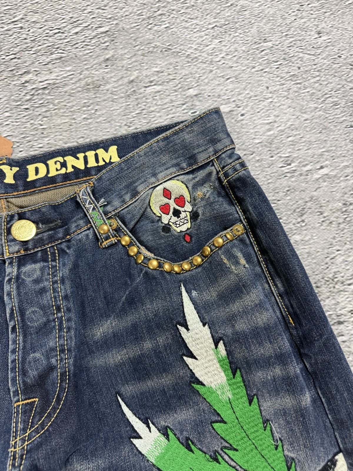 Ed Hardy Ed Hardy Christian Audigier vintage jeans big logo pants 420 Size US 34 / EU 50 - 5 Thumbnail