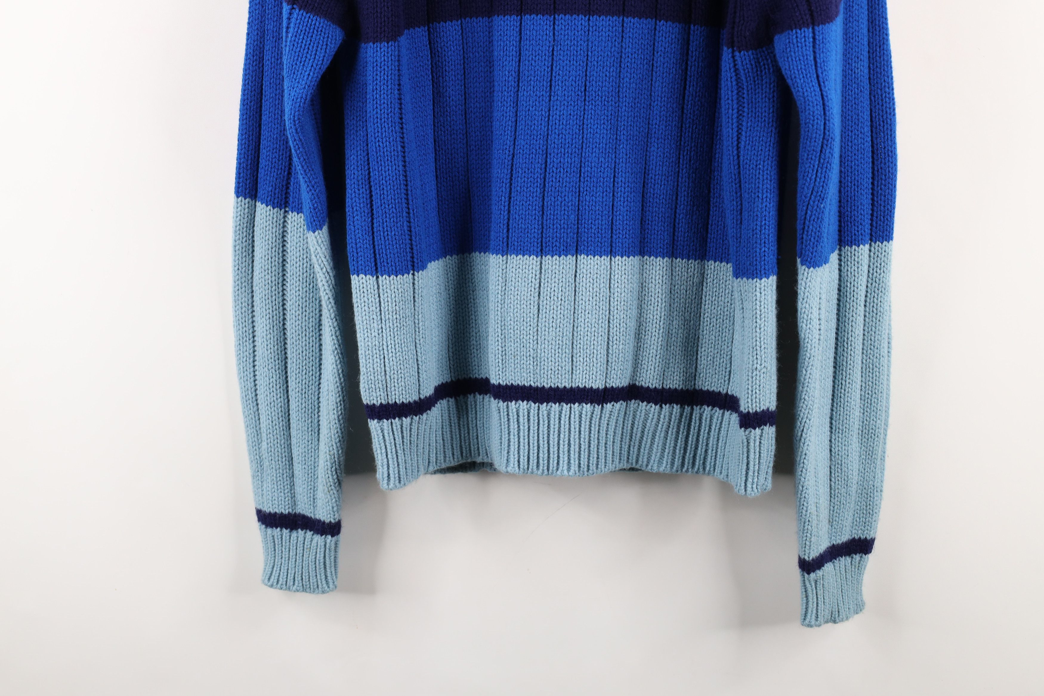 Vintage Vintage 70s Streetwear Block Ribbed Knit Crewneck Sweater Size XL / US 12-14 / IT 48-50 - 3 Thumbnail