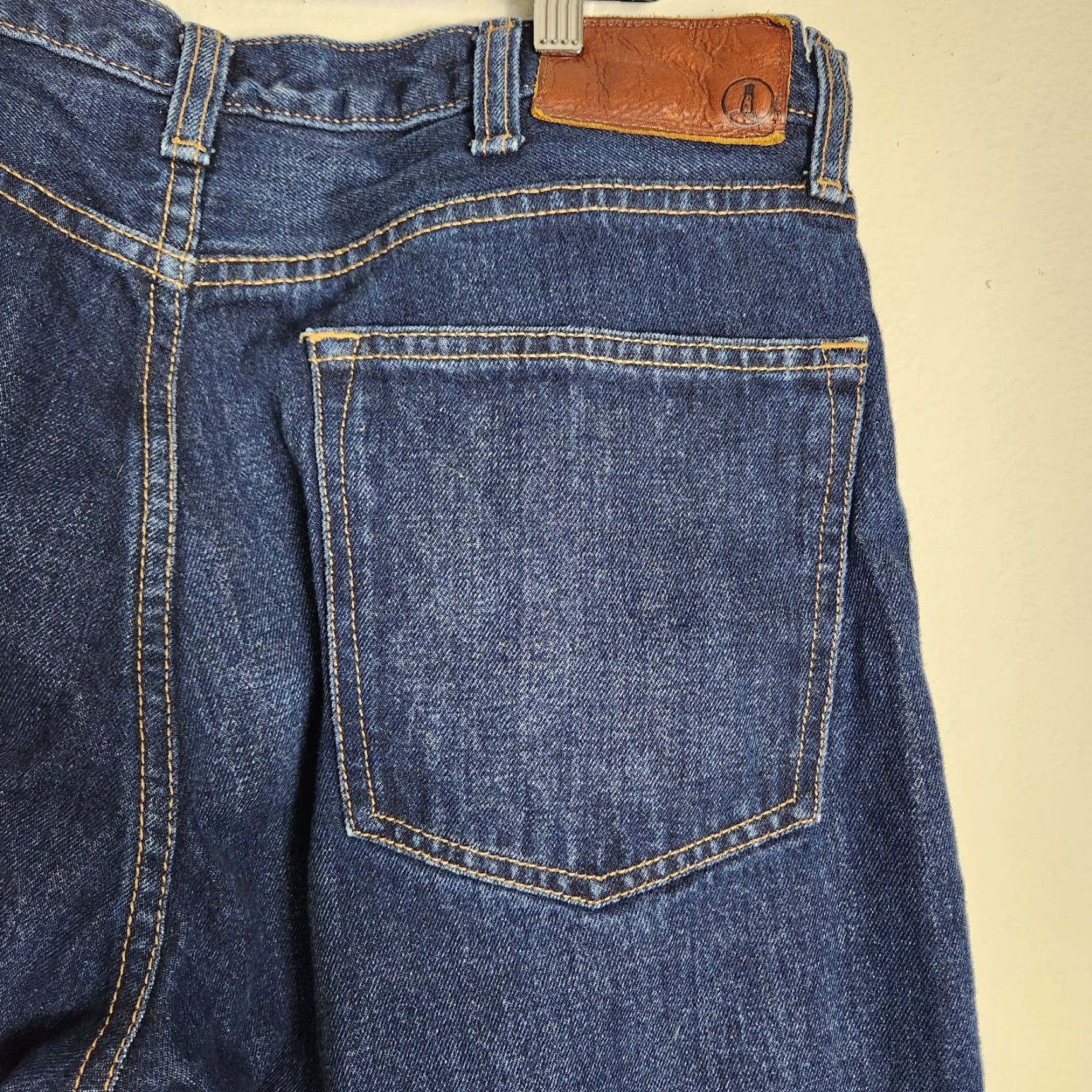 Lands' End VINTAGE Lands End Mens Dark Wash Straight Fit 100% Cotton Jeans-Size 37x29 Size US 37 - 5 Thumbnail