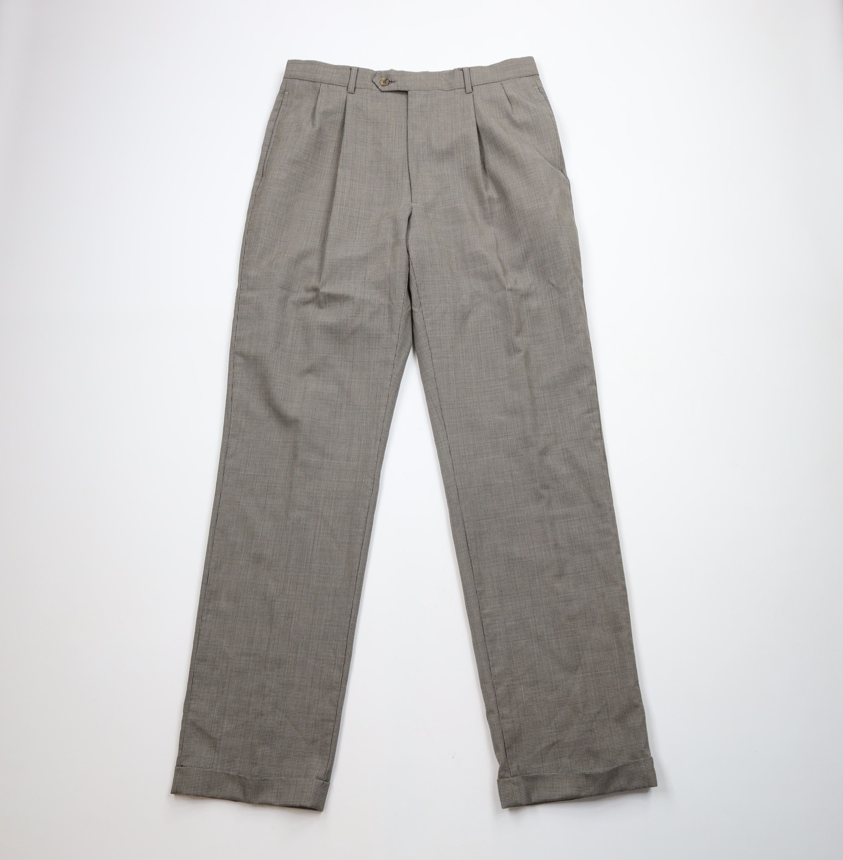Tommy Hilfiger × Vintage Vintage 90s Tommy Hilfiger Cuffed Houndstooth Chino Pants Size US 34 / EU 50 - 1 Thumbnail