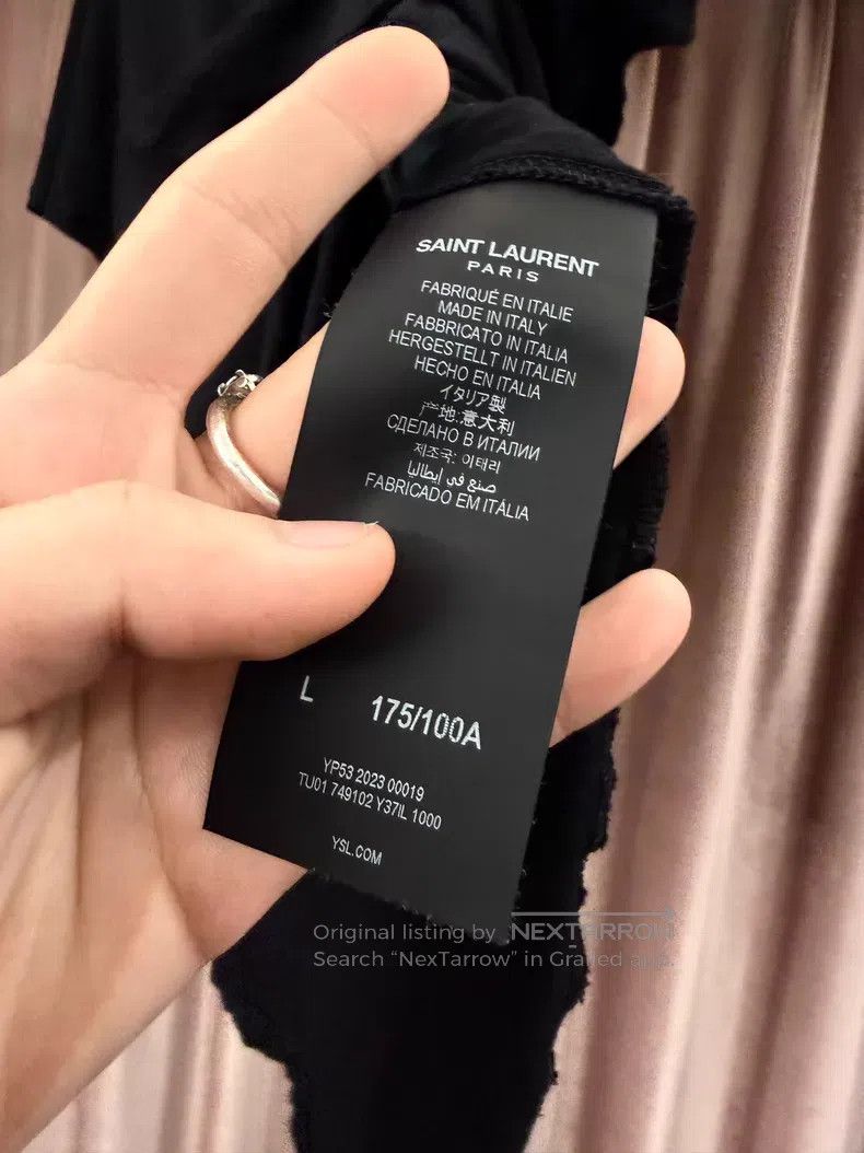 Saint Laurent Paris Saint Laurent Paris Classic Black Short Sleeve Size US L / EU 52-54 / 3 - 5 Thumbnail