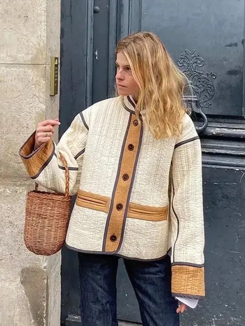 Other Jack Winter Contrast Color Cotton Jacket Coat For Size S / US 4 / IT 40 - 2 Thumbnail