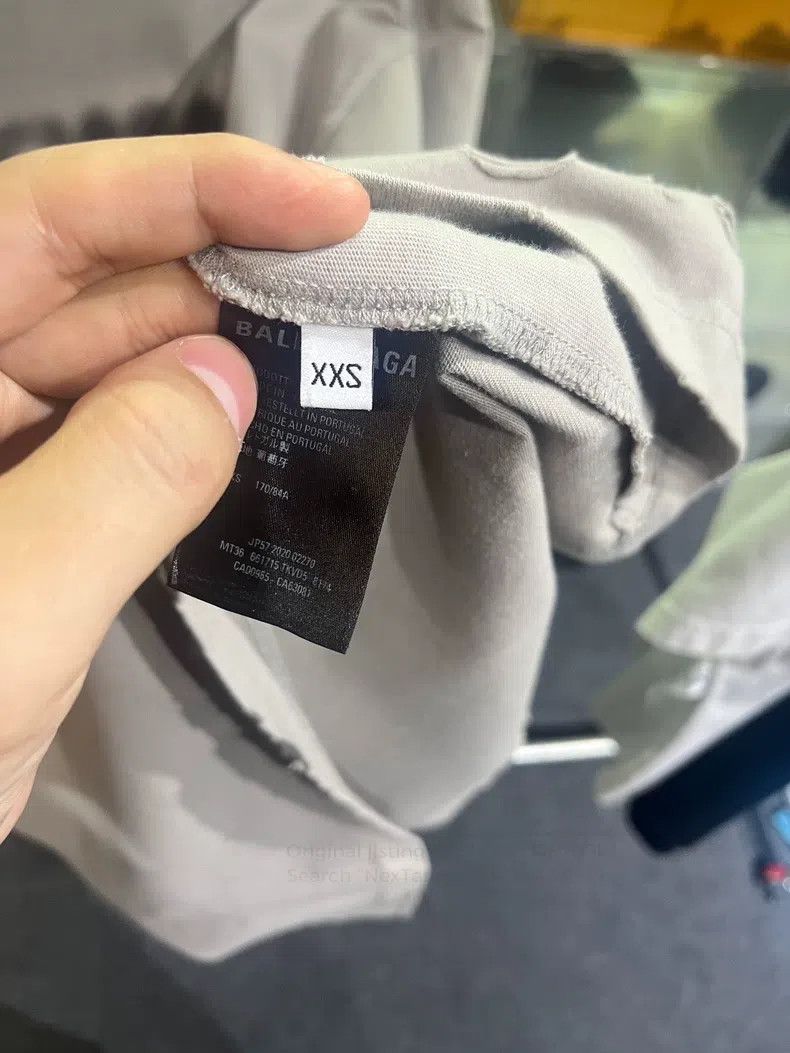 Balenciaga Balenciaga Grey Blurred Letter Destroyed Short Sleeve Size US XXS / EU 40 - 5 Thumbnail
