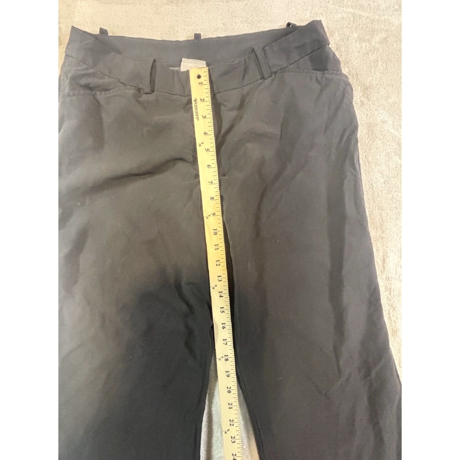Worthington Worthington Women's Pants Cropped 14P Black Slim Straight City Preppy 28in Inseam Regular Dress Casual Slacks Size 36" / US 14 / IT 50 - 5 Thumbnail