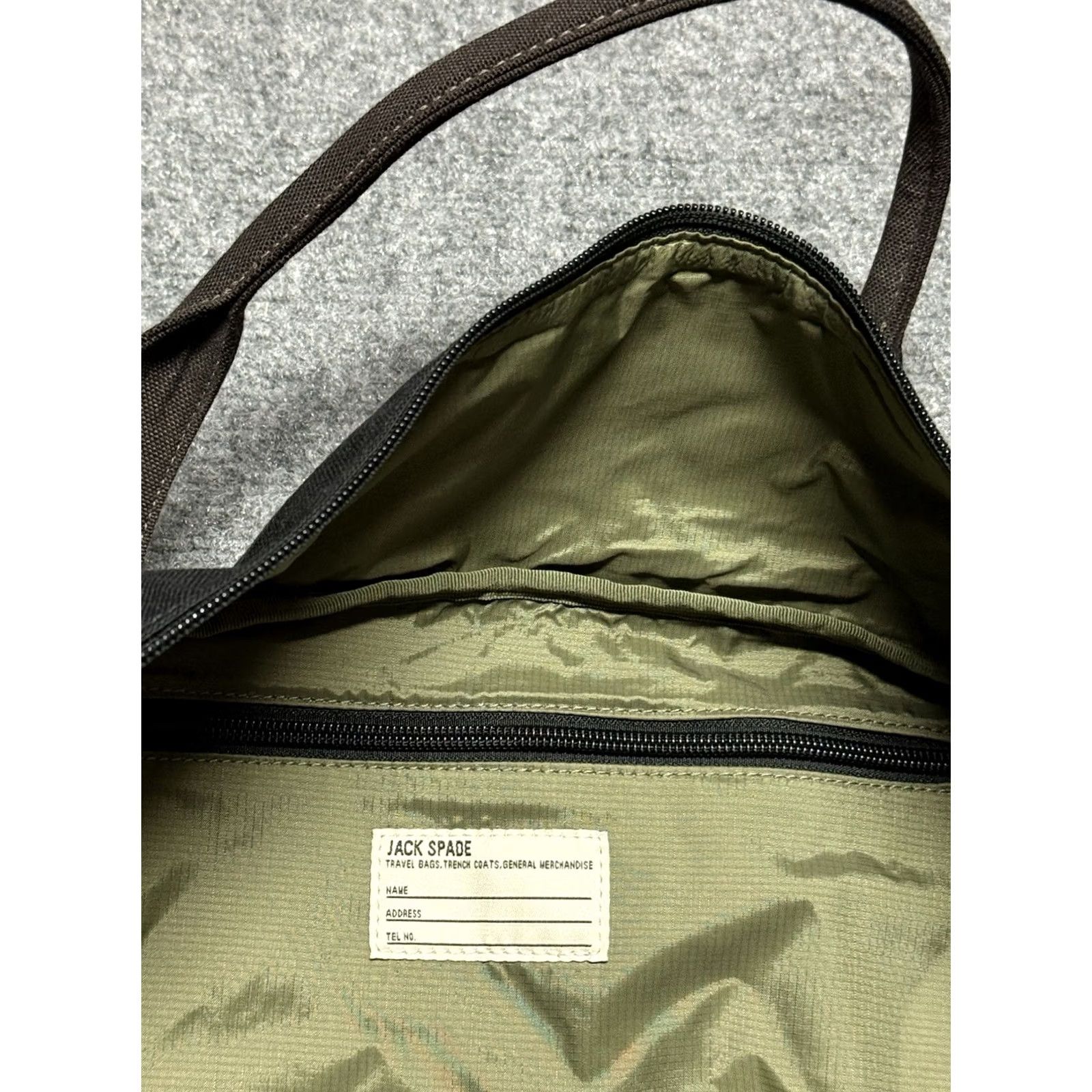 Vintage JACK SPADE Duffle Bag Black Medium Canvas Overnight Weekend Luggage Classic Size ONE SIZE - 5 Thumbnail