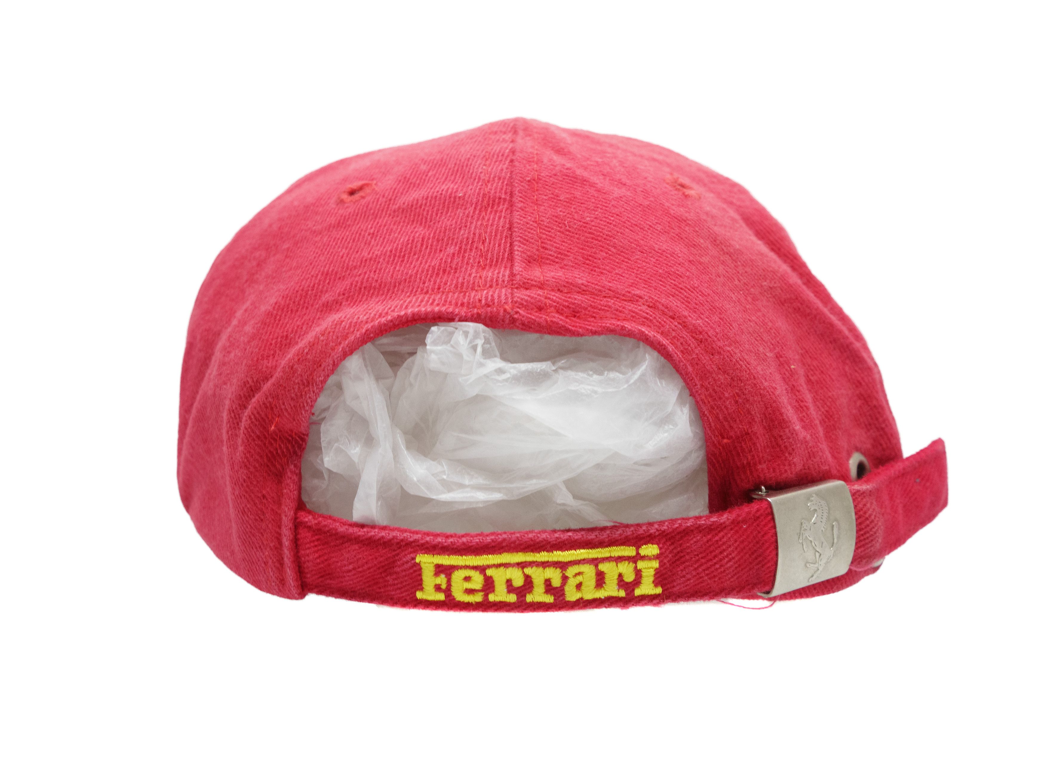 Ferrari 90s Big Front Logo Racing Vintage Cap Size ONE SIZE - 4 Thumbnail