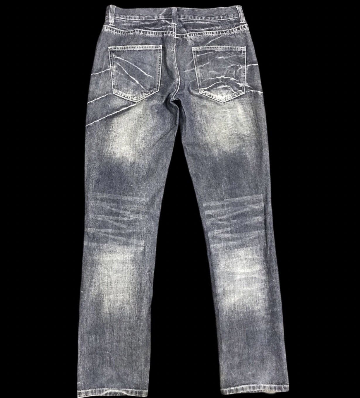 Japanese Brand D140 Forest Attraction Slashes Fades Light Jeans Size US 31 - 2 Thumbnail