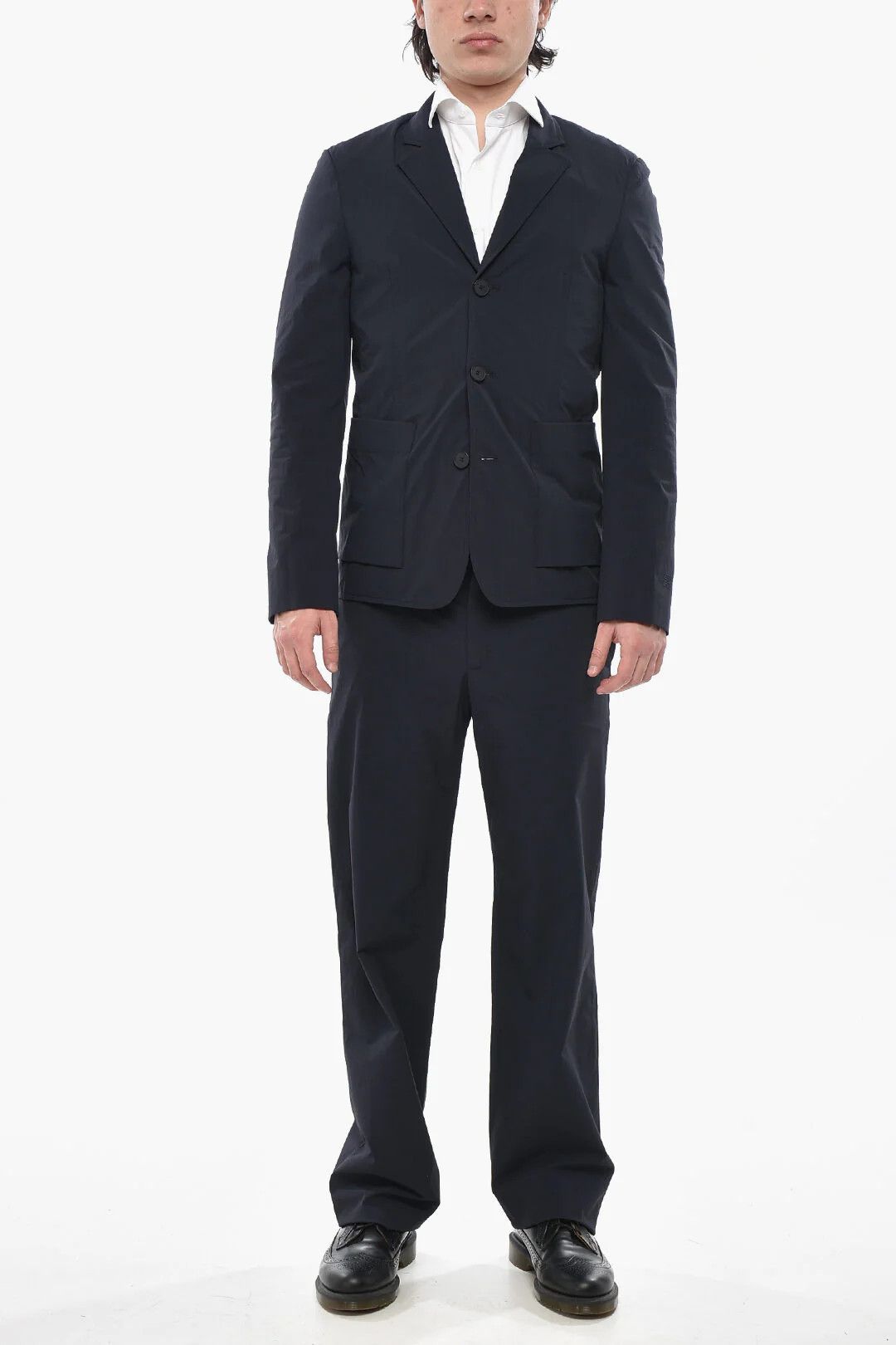 Givenchy og1mm0326 Unlined Stretch Nylon Blazer in Blue Size US S / EU 44-46 / 1 - 4 Thumbnail