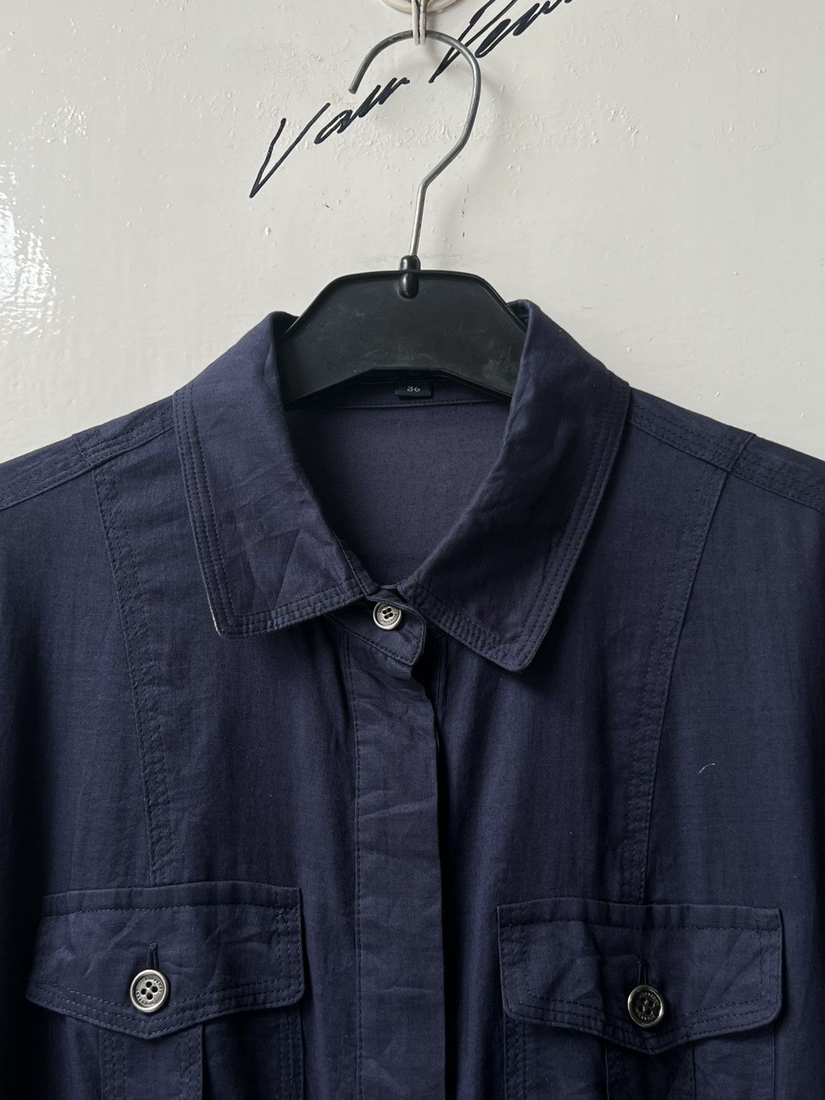 Burberry Burberry London Navy Shirt Dress Size XS / US 0-2 / IT 36-38 - 4 Thumbnail