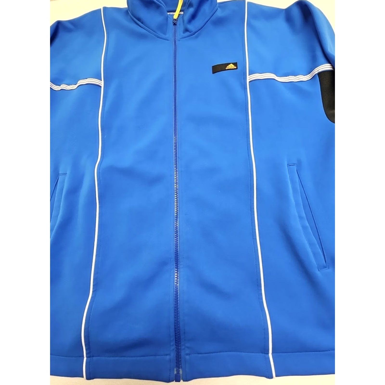 Adidas Adidas Track Jacket Mens Large Blue Soccer Training Athletic Full Zip Jacket Size US L / EU 52-54 / 3 - 2 Thumbnail
