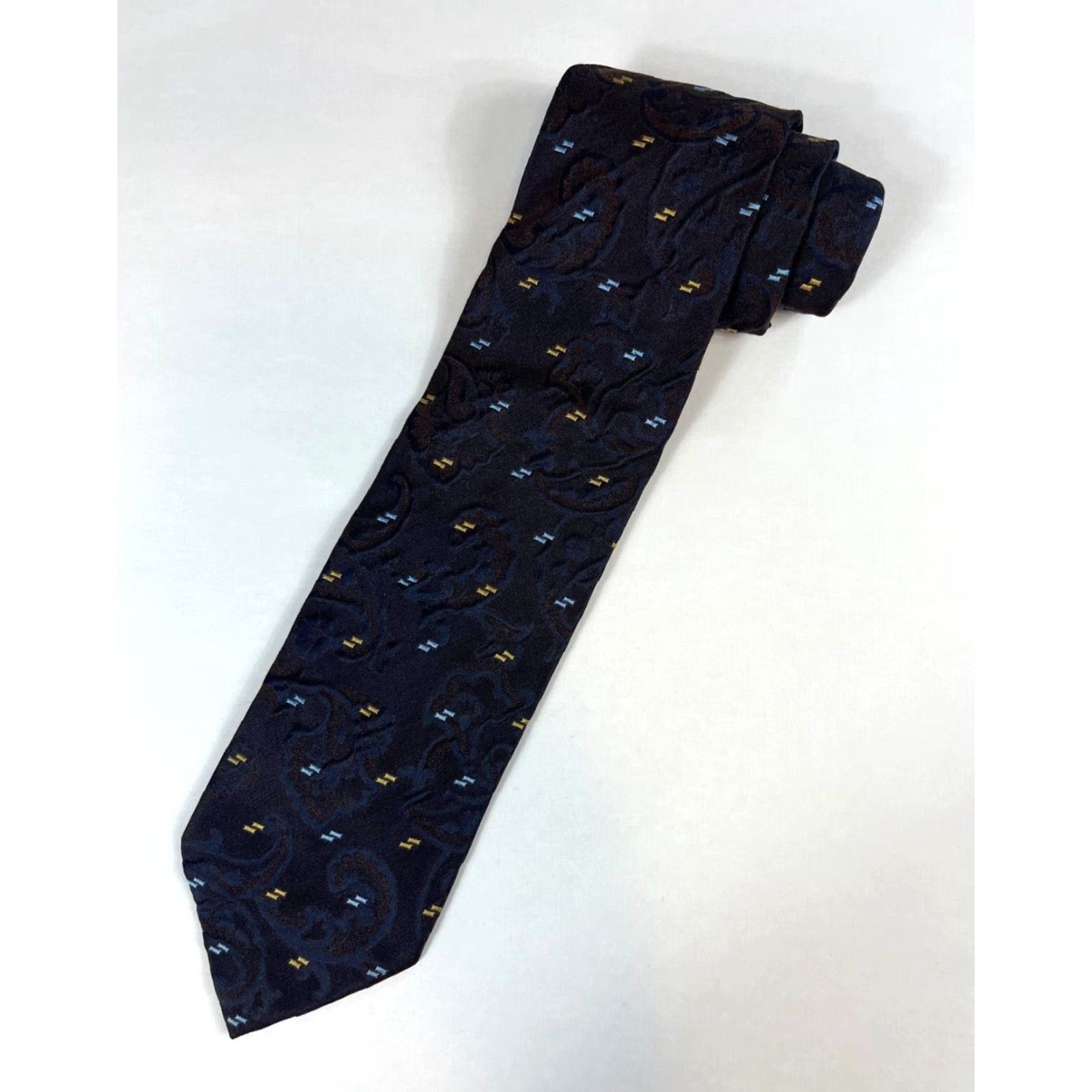 Ermenegildo Zegna VINTAGE Men's Ermenegildo Zegna Jacquard Silk Tie Paisley Made in Italy Size ONE SIZE - 2 Thumbnail