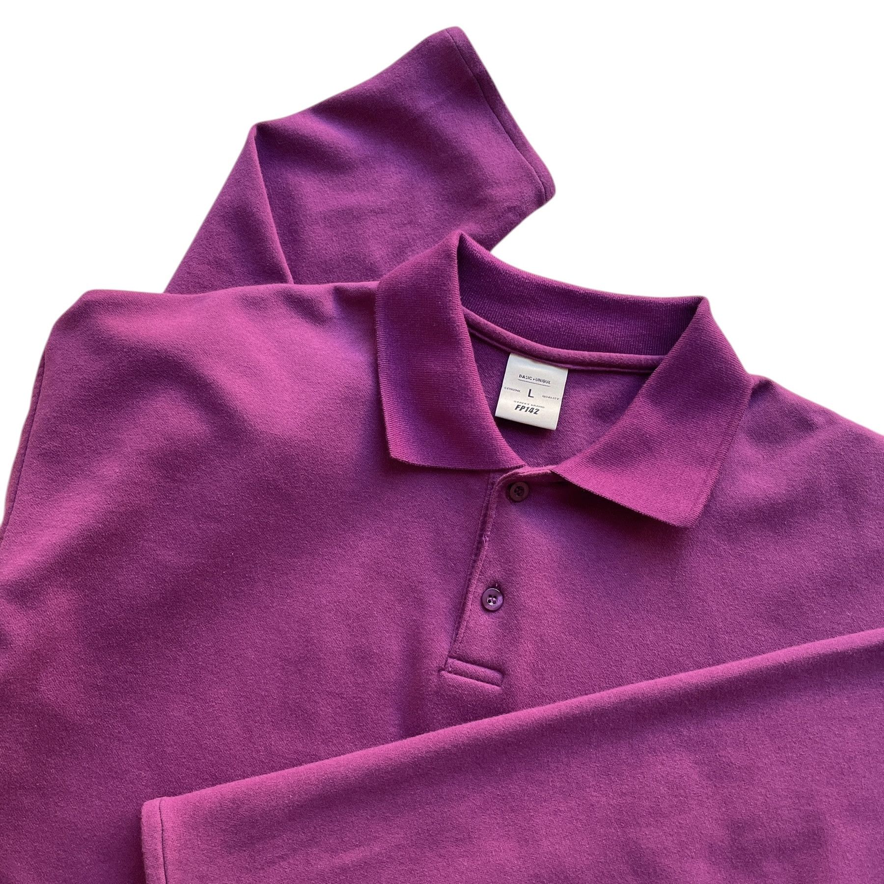 Japanese Brand Premium oversized cotton polo collar longsleeve t-shirt Size US L / EU 52-54 / 3 - 3 Thumbnail