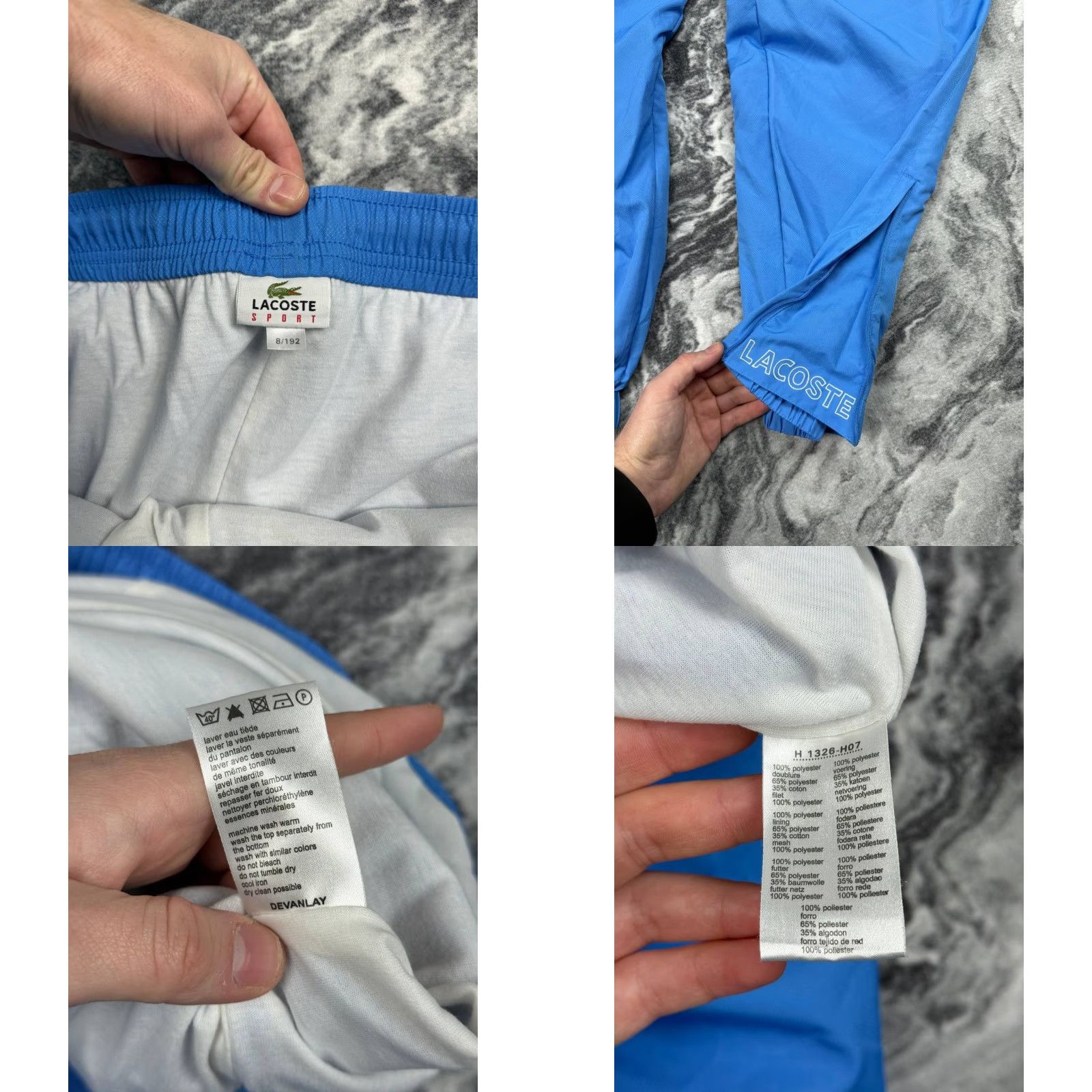 Lacoste VINTAGE Lacoste Nylon Tracksuit Jacket And Pants Men 3XL White Tracksuit Mens 3XL White Lacoste Nylon Pockets Logo Zip Size 48R - 10 Thumbnail