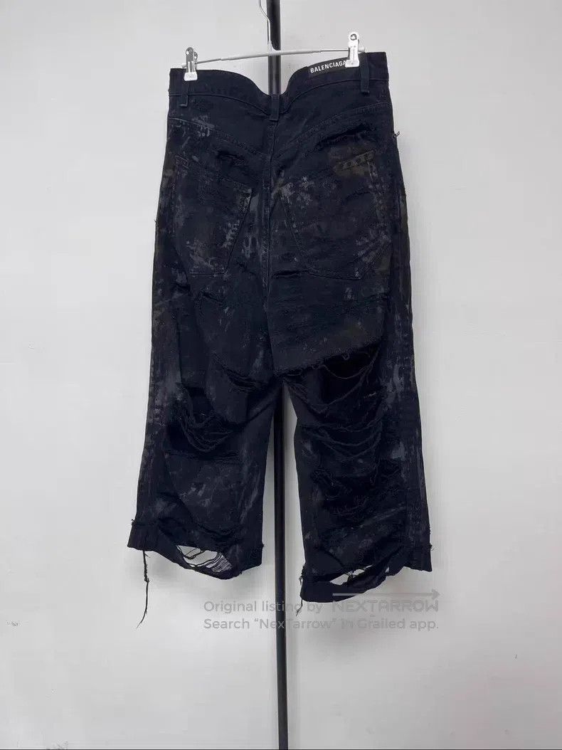 Balenciaga Balenciaga Mud Dyed Destroyed Denim Jeans Size US 34 / EU 50 - 2 Thumbnail