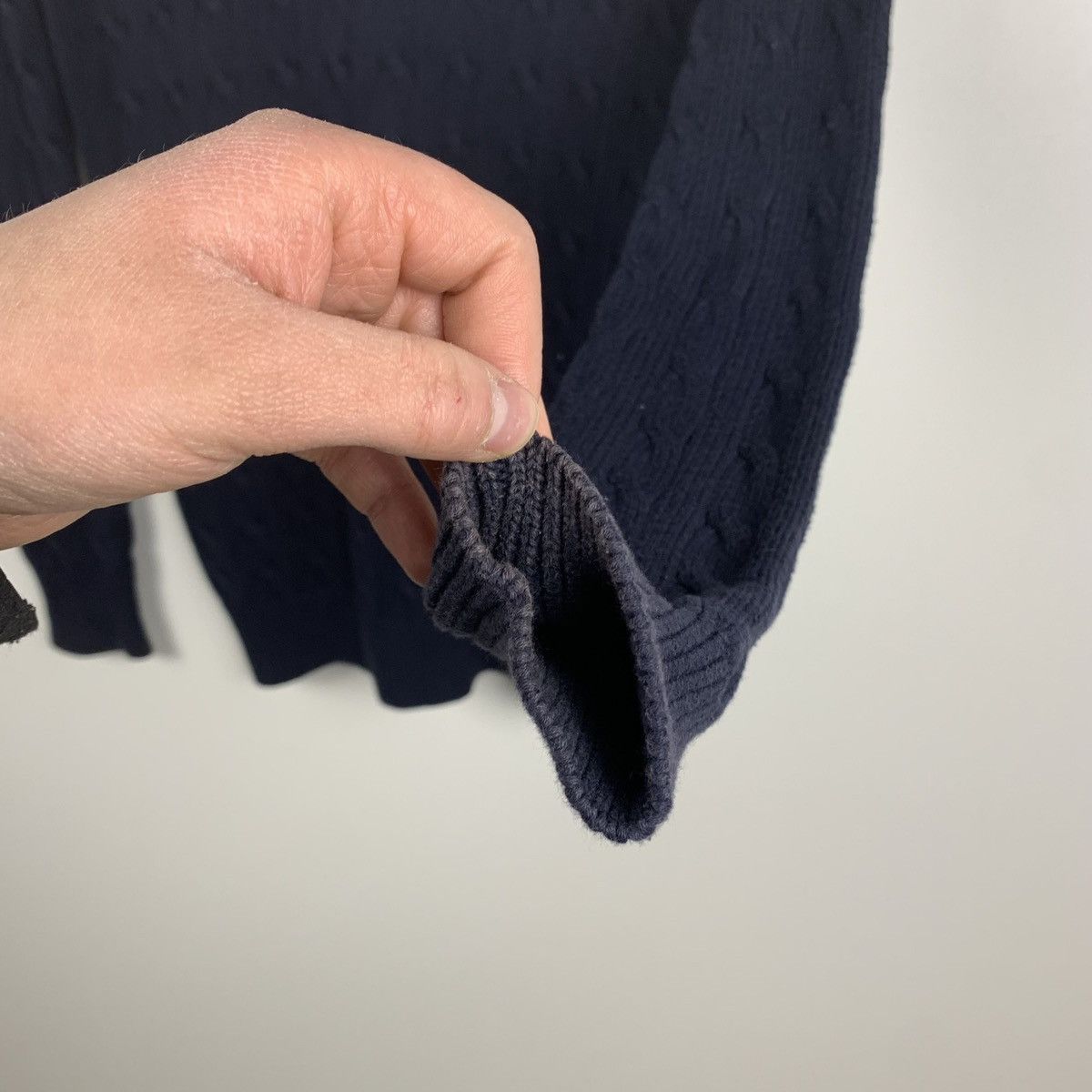 Ralph Lauren Sport Vintage Ralph Lauren Sport Cable Knit Cardigan Navy Blue XS Size XS / US 0-2 / IT 36-38 - 16 Thumbnail