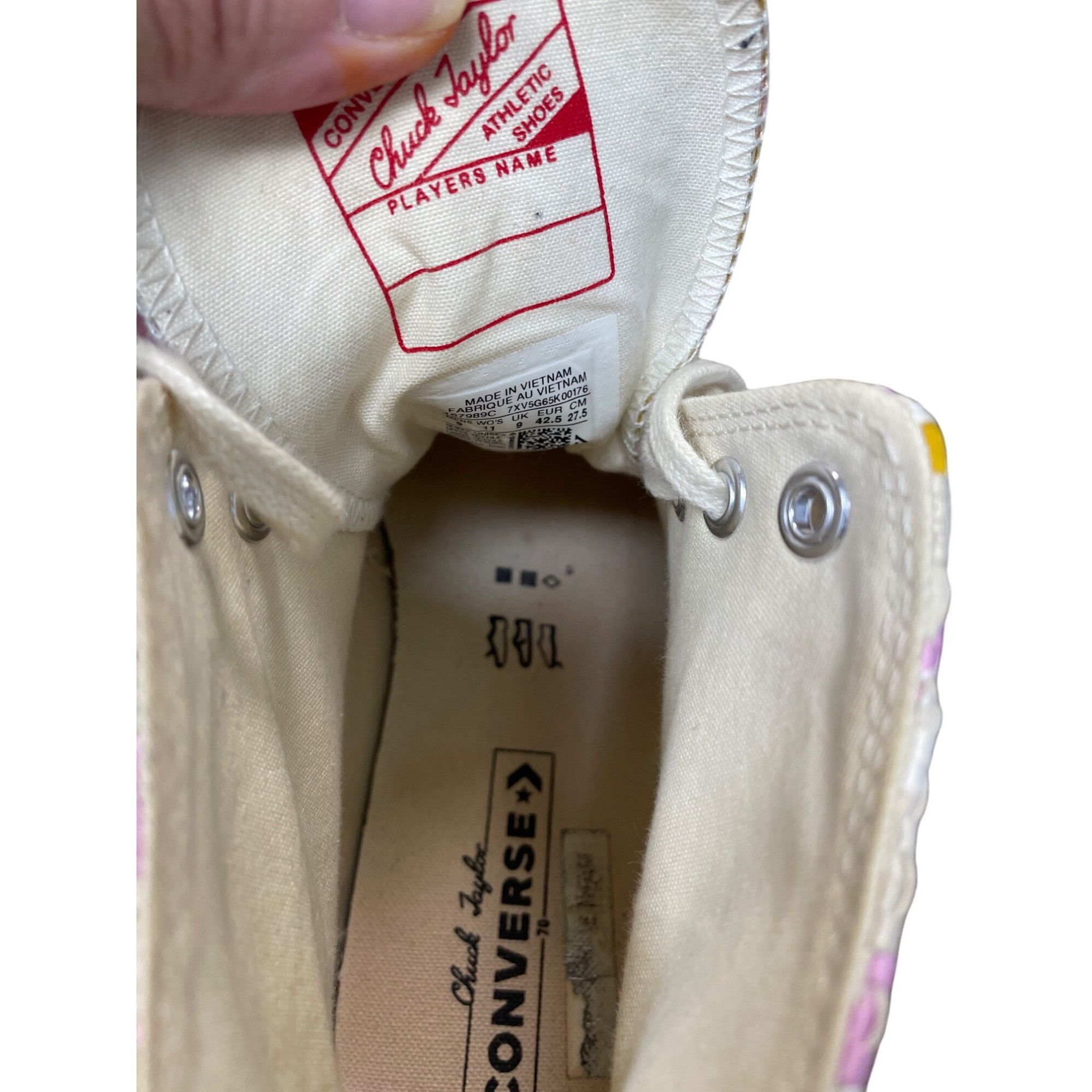 Converse Converse Chuck Taylor All Star Woven High Pink yellow mens 9 Size US 9 / EU 42 - 7 Thumbnail