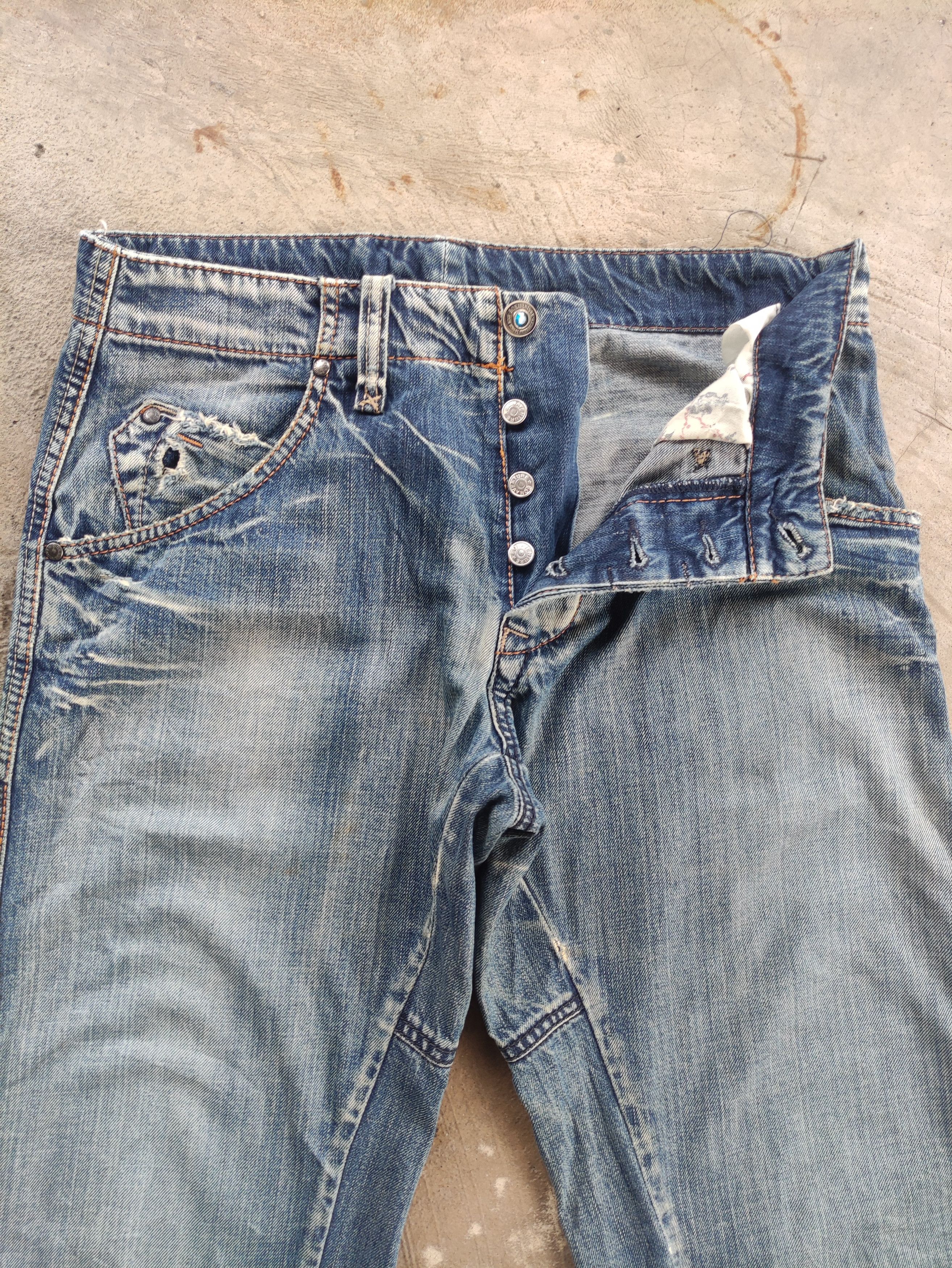 Japanese Brand Vintage Bonavanture Button Flare Jean Distressed Faded denim Size US 32 / EU 48 - 3 Thumbnail